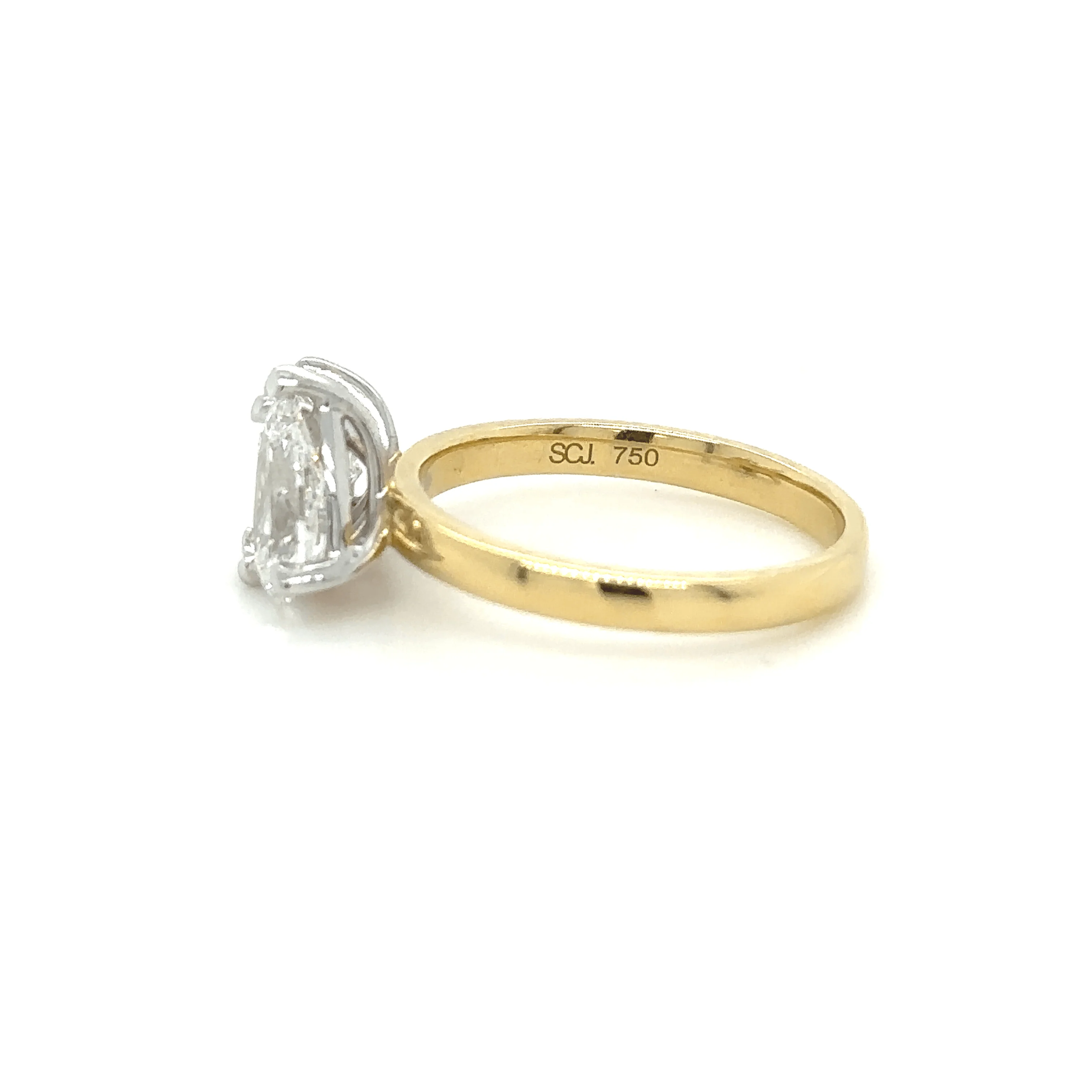 Bespoke Yellow & White Gold Engagement ring 2.0ct - Image 9