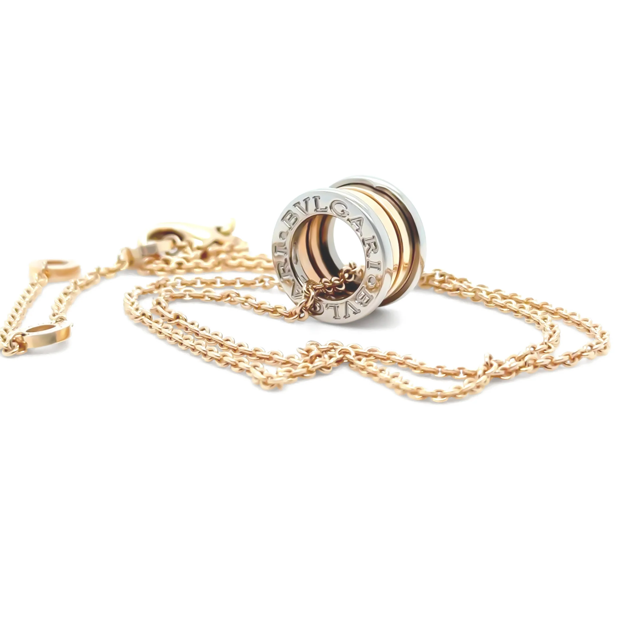 Bvlgari 18ct Pink & White Gold B.Zero1 Perfect Mistake Necklace 14.1g - Image 4