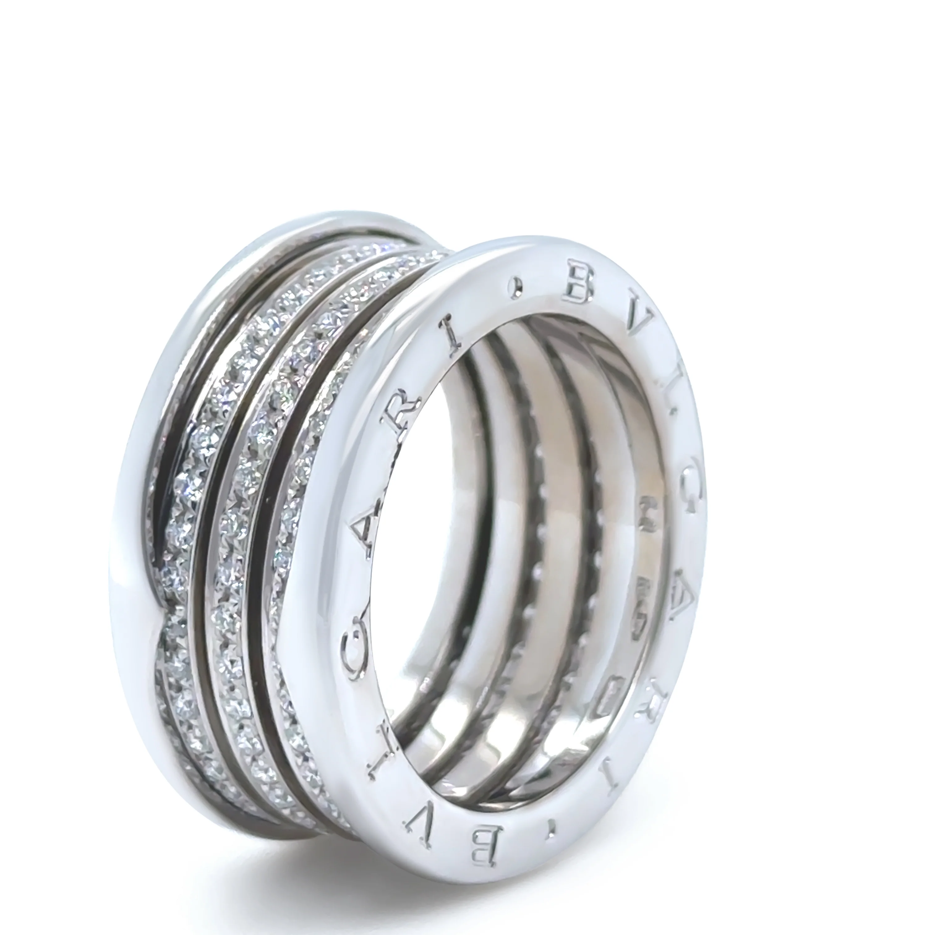 Bvlgari 18ct White Gold B.Zero1 4-Band Diamond Ring .8ct 17.38g - Image 2