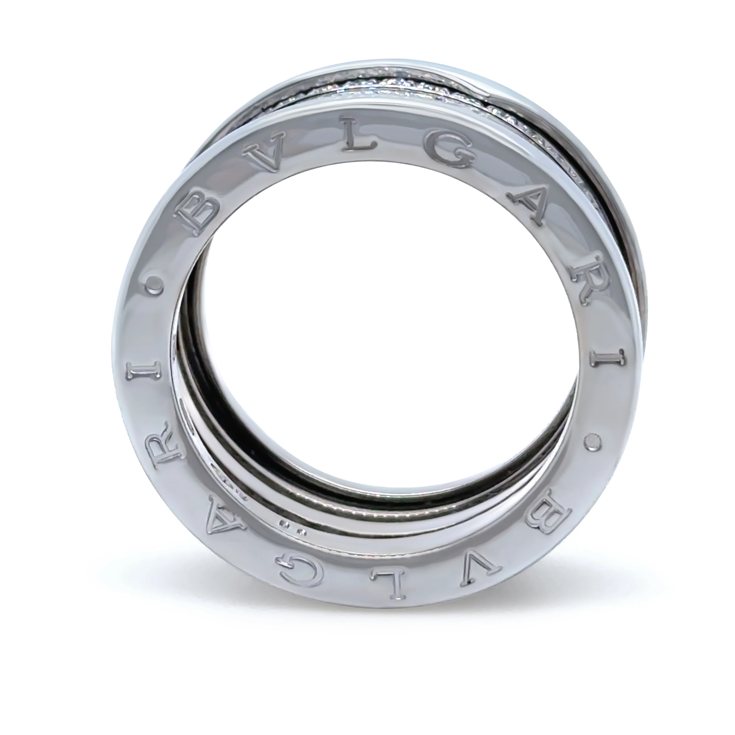 Bvlgari 18ct White Gold B.Zero1 4-Band Diamond Ring .8ct 17.38g - Image 3