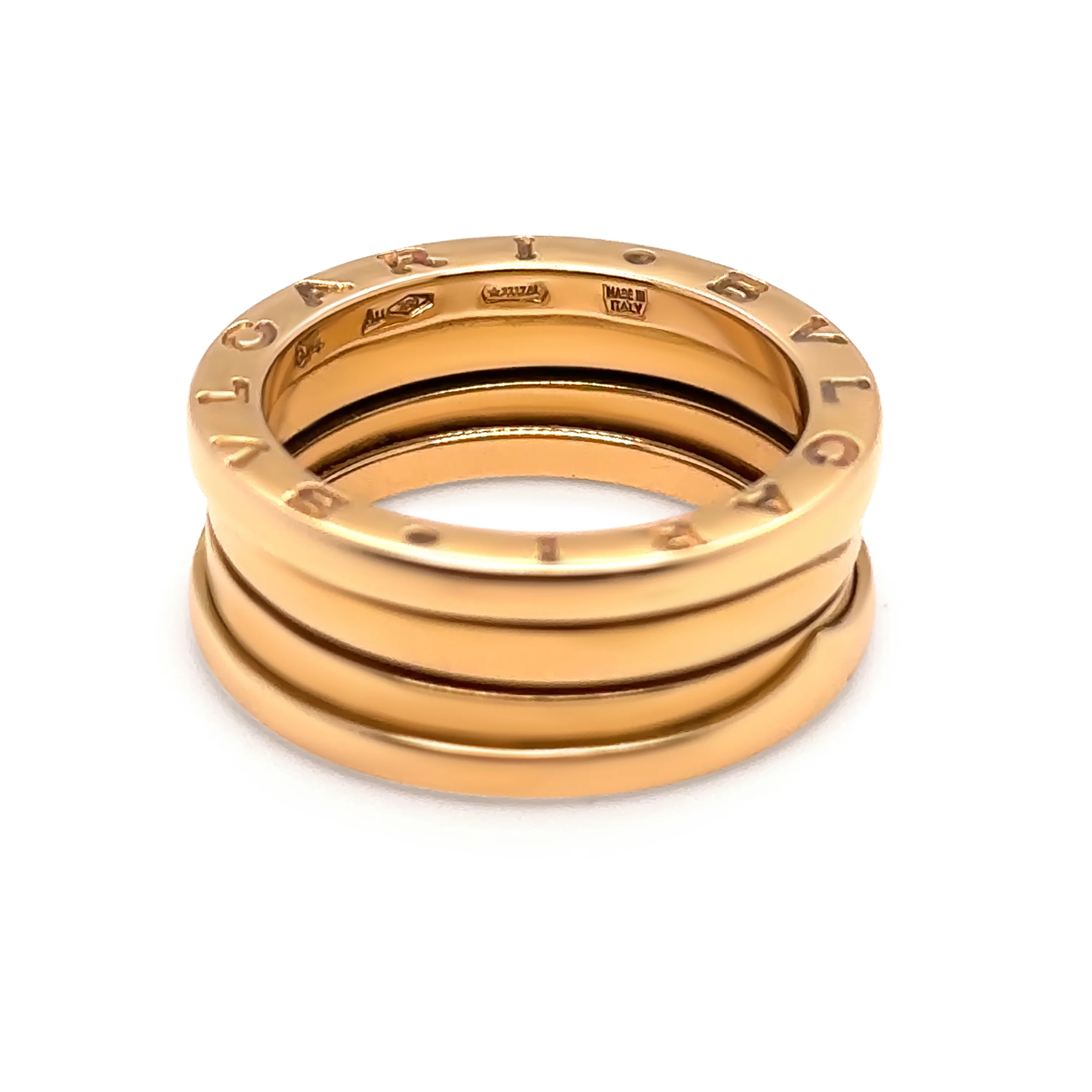 Bvlgari 18ct Yellow Gold B.Zero1 3-Band Ring 9.88g - Image 4