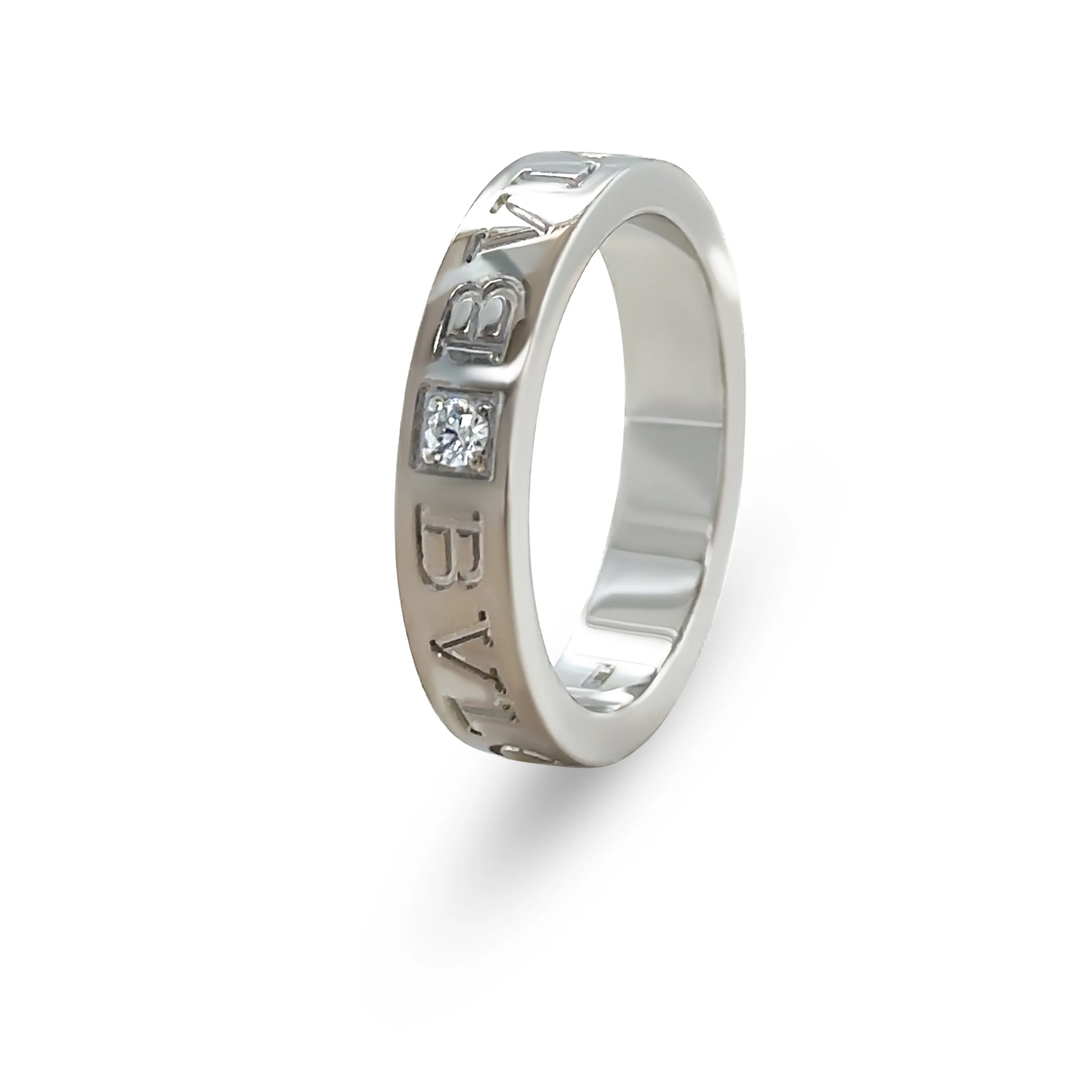 Bvlgari B.zero1 18ct White Gold Diamond Ring 0.04ct 7g - Image 5