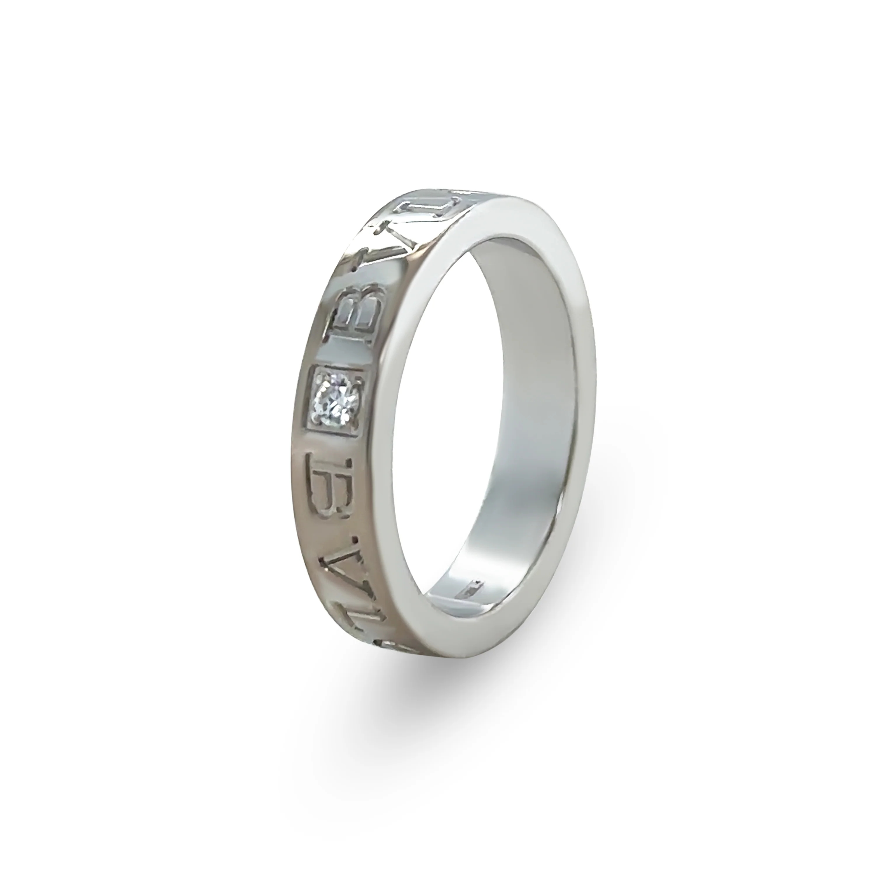 Bvlgari B.zero1 18ct White Gold Diamond Ring 0.04ct 7g - Image 6
