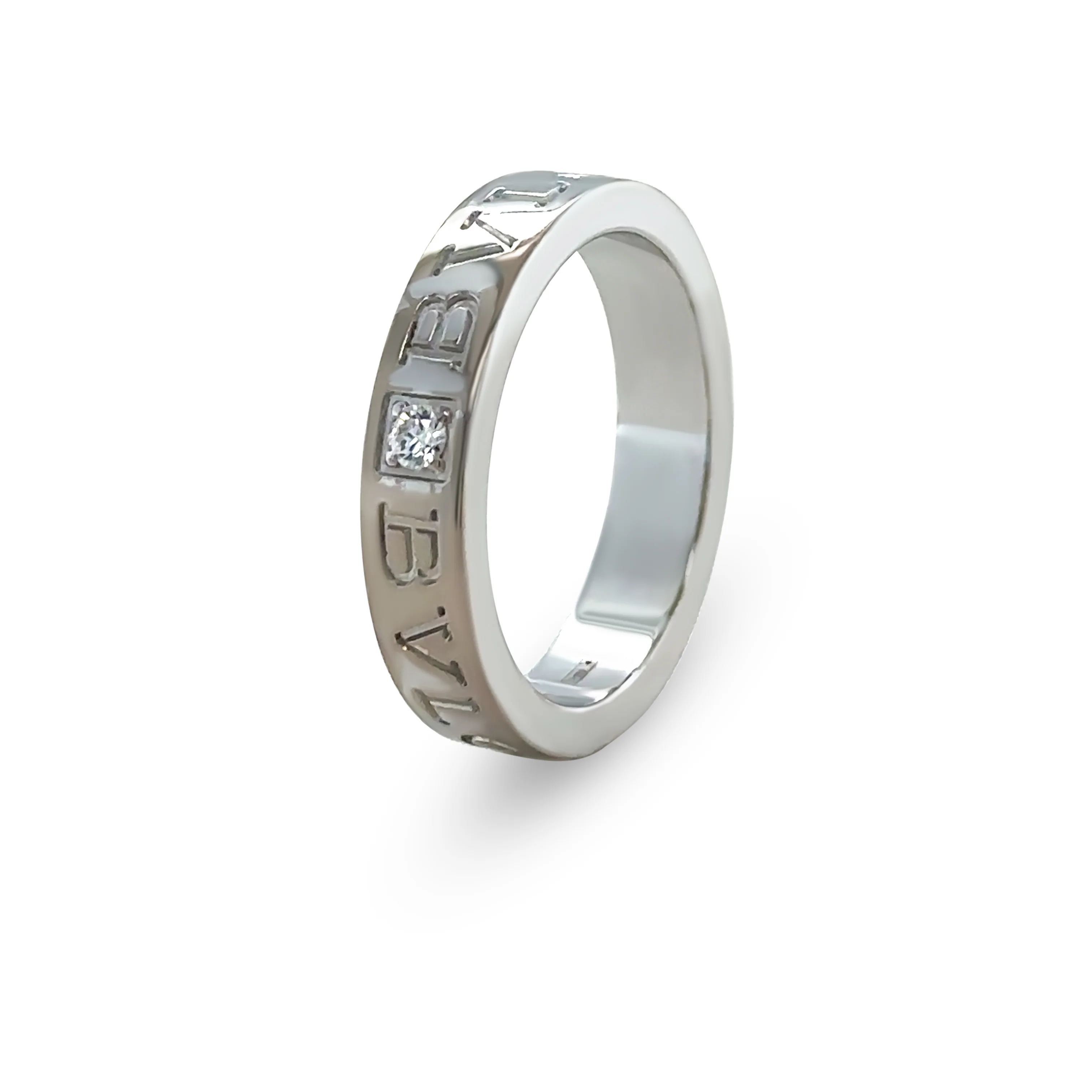 Bvlgari B.zero1 18ct White Gold Diamond Ring 0.04ct 7g - Image 7
