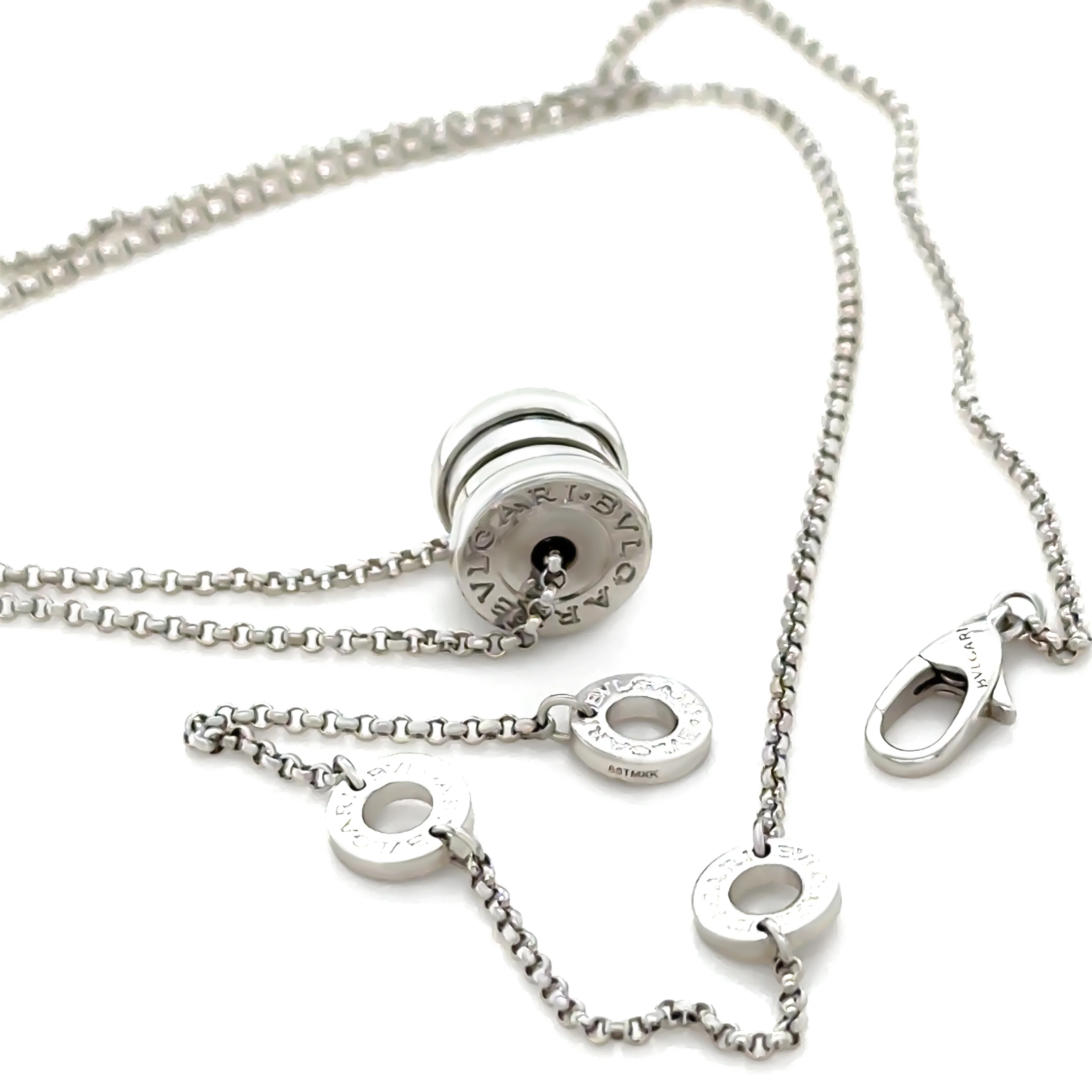 Bvlgari B.zero1 18ct White Gold Mini Pendant Necklace 7.38g - Image 3