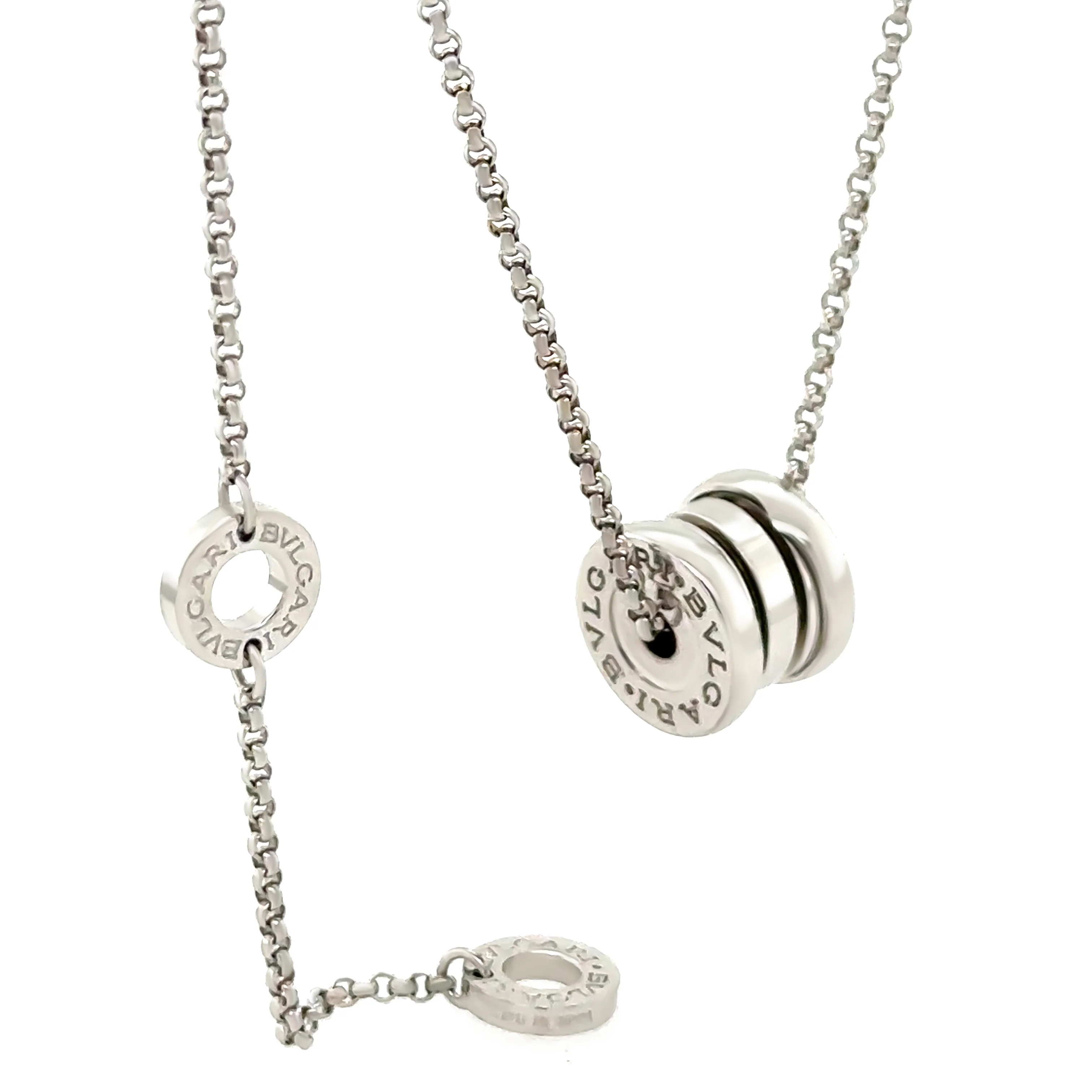 Bvlgari B.zero1 18ct White Gold Mini Pendant Necklace 7.38g - Image 4