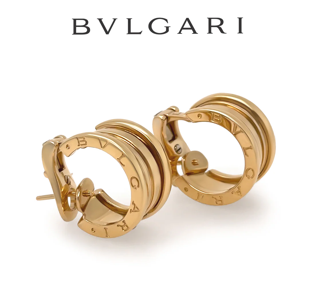 Bvlgari B.Zero1 18ct Yellow Gold Hoop Earrings 15.93g