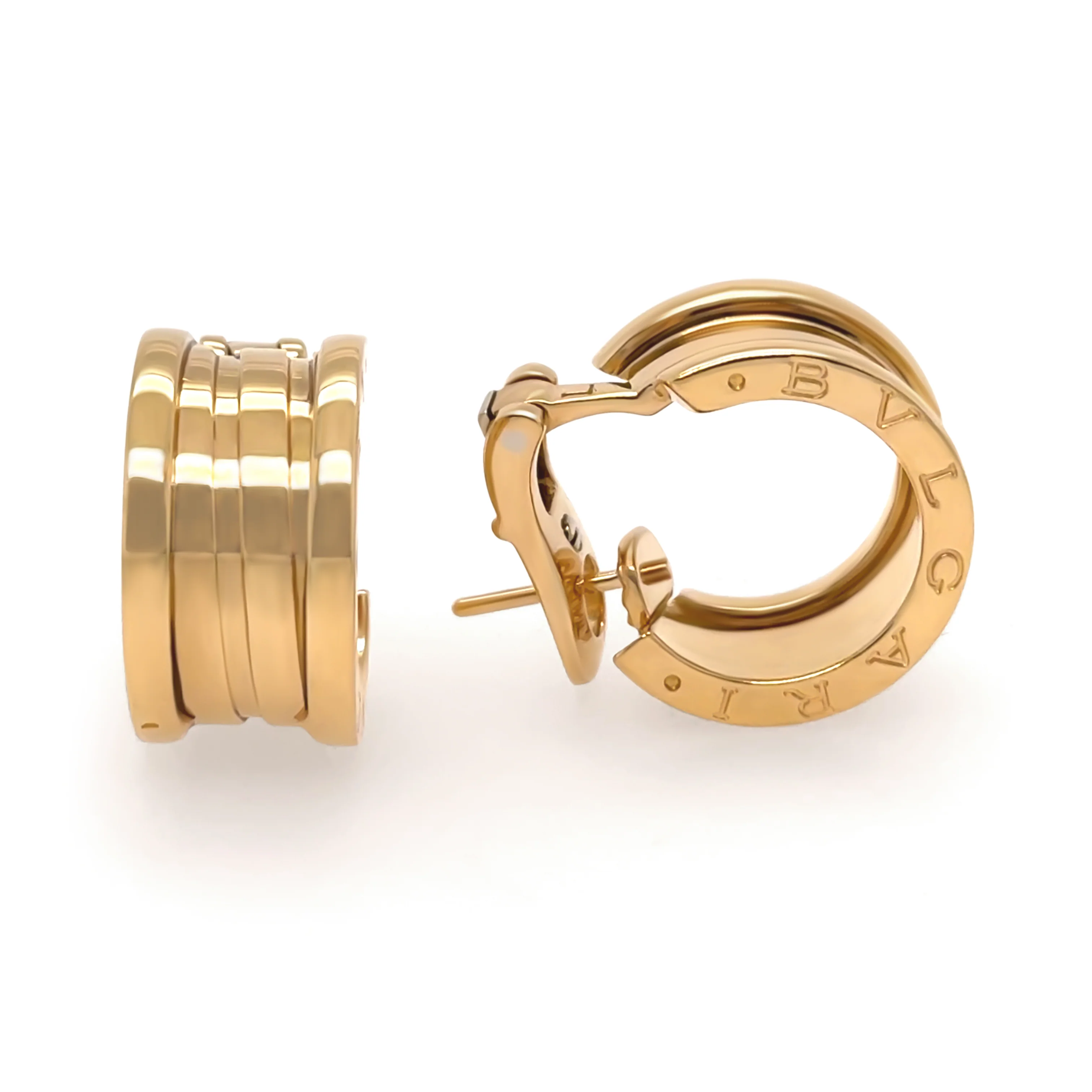 Bvlgari B.Zero1 18ct Yellow Gold Hoop Earrings 15.93g - Image 3