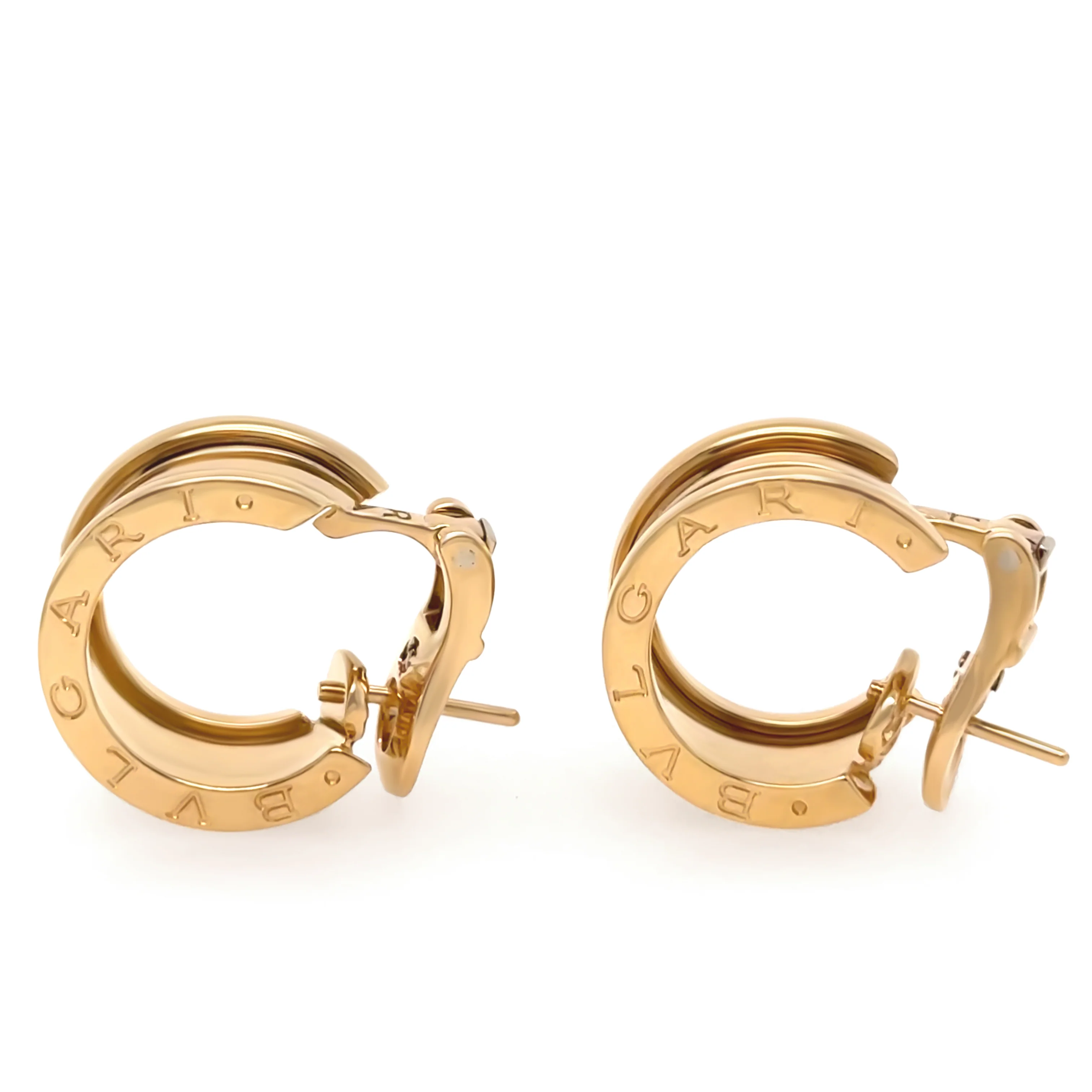 Bvlgari B.Zero1 18ct Yellow Gold Hoop Earrings 15.93g - Image 4