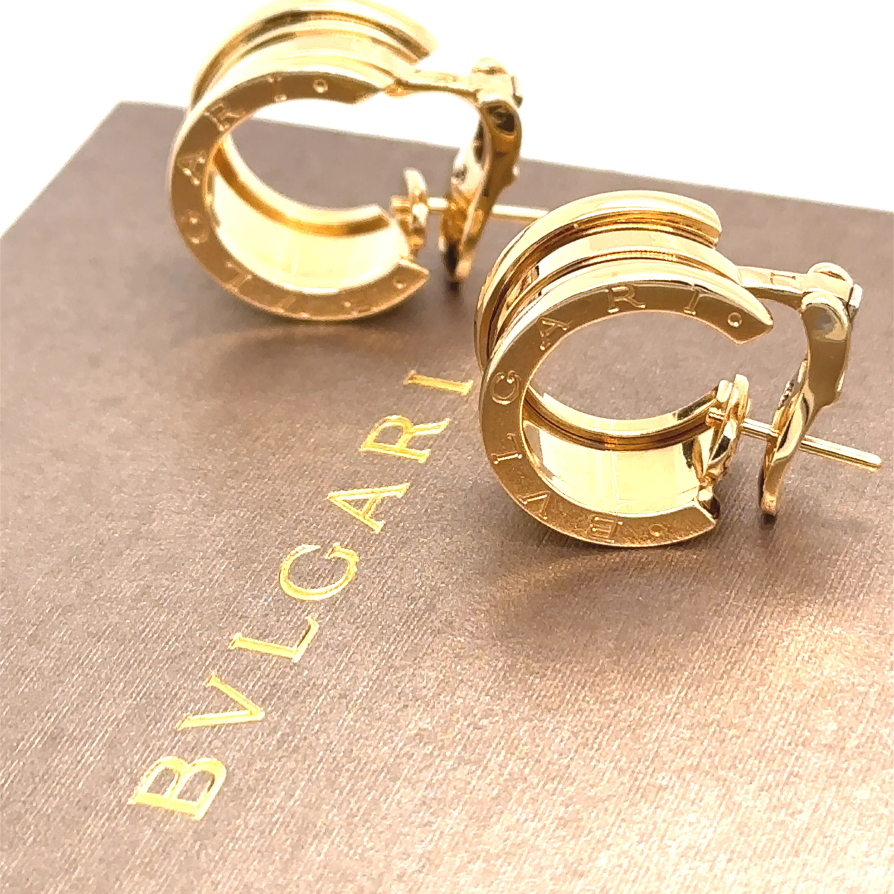 Bvlgari B.Zero1 18ct Yellow Gold Hoop Earrings 15.93g - Image 6