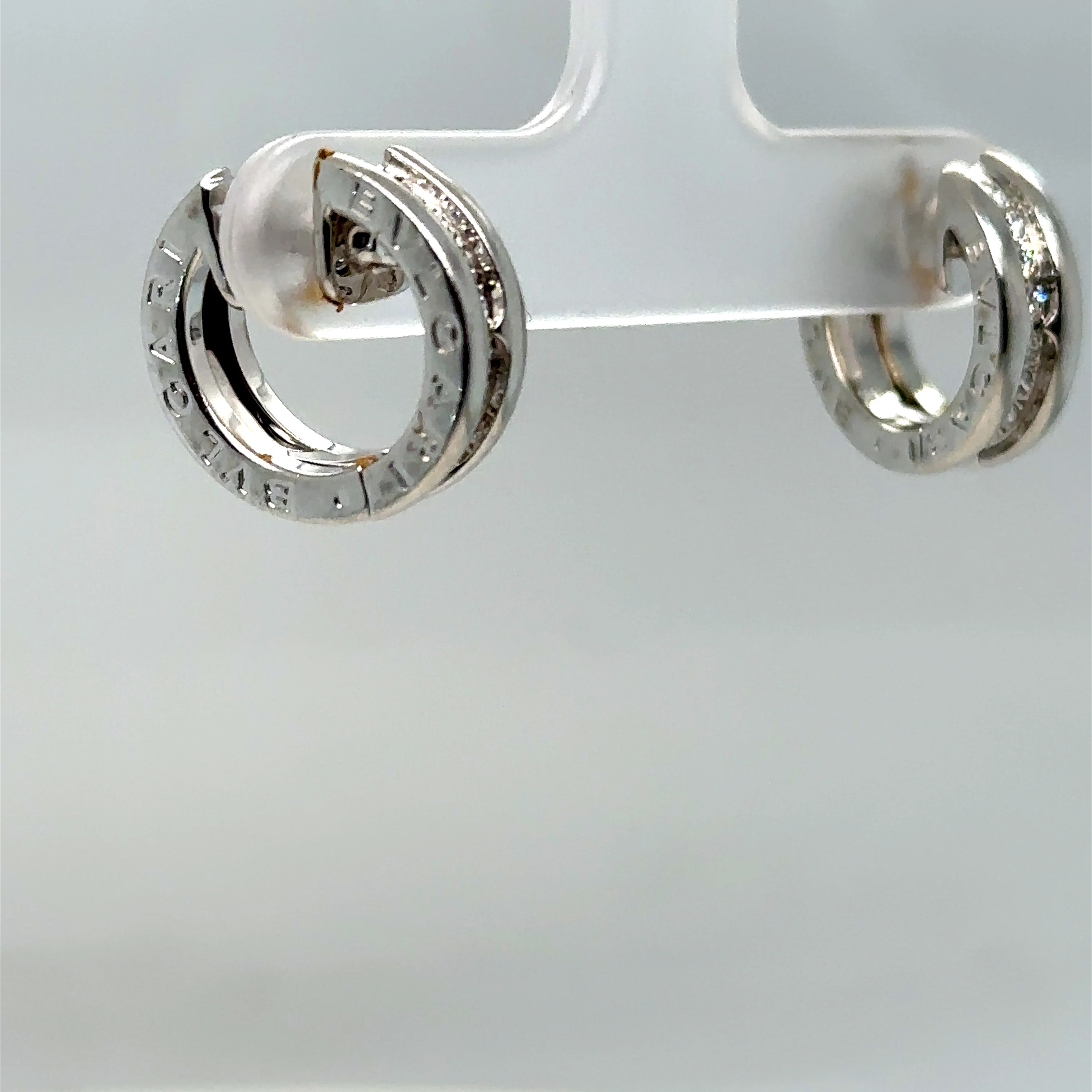 Bvlgari B.Zero1 Small Hoop Diamond Earrings - Image 4