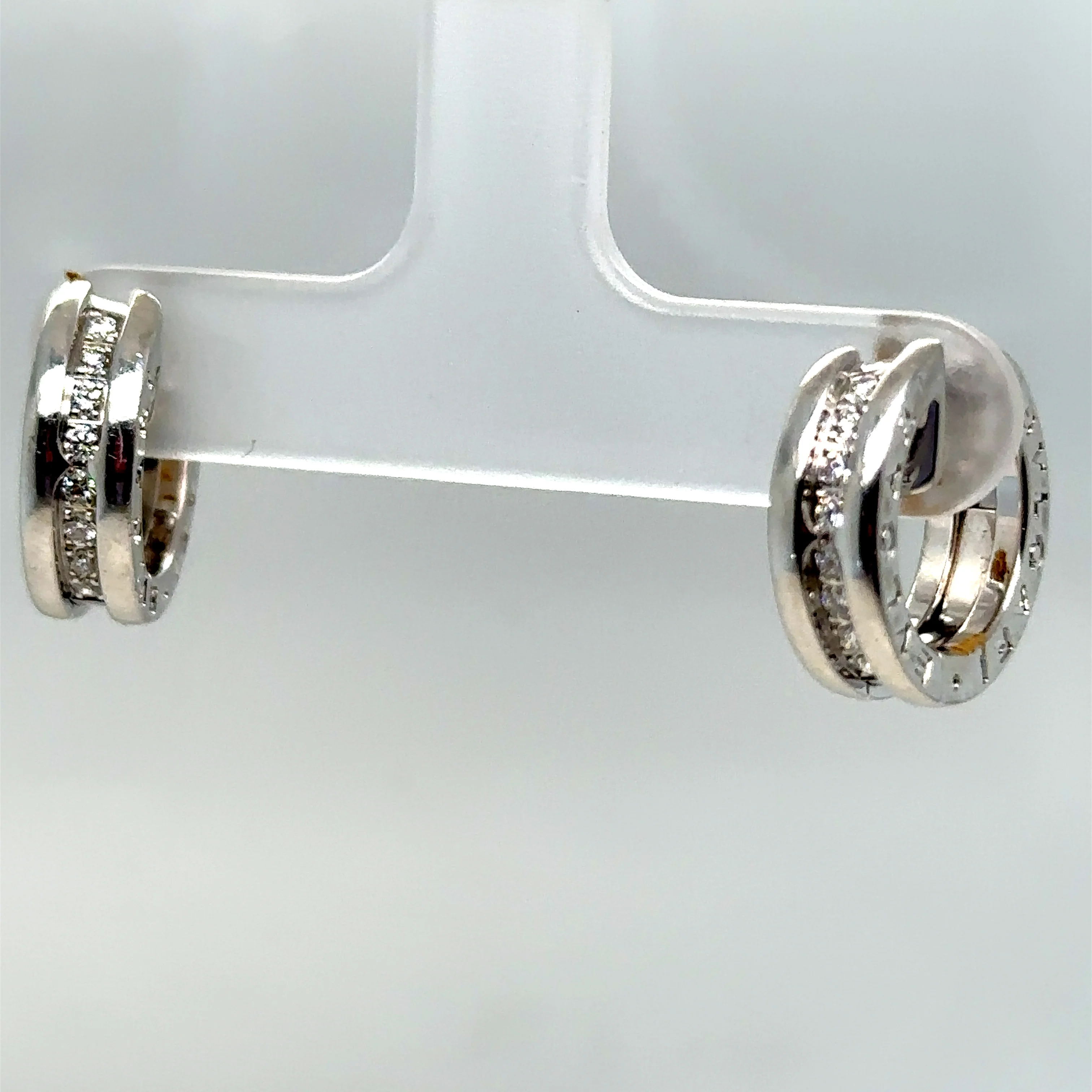 Bvlgari B.Zero1 Small Hoop Diamond Earrings - Image 7