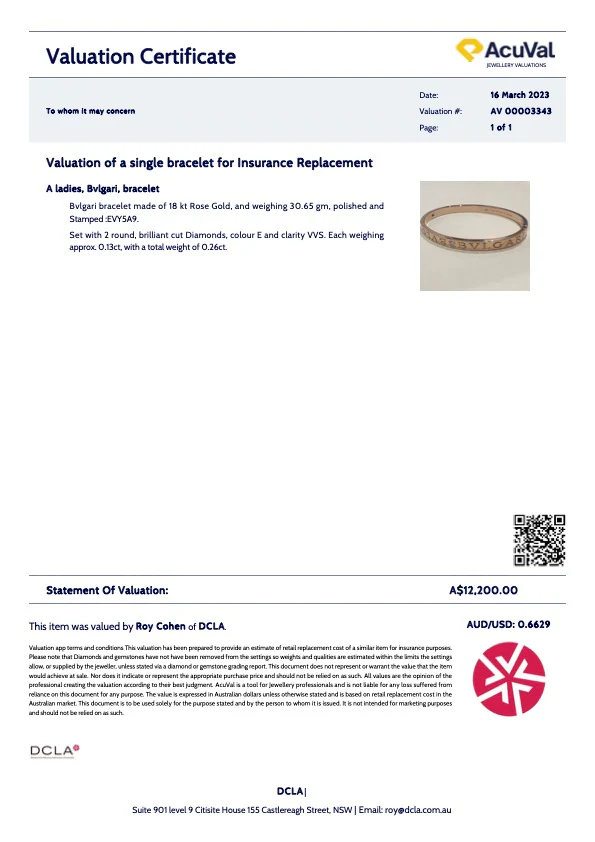 Bvlgari Bvlgari Rose Gold Bracelet 0.26ct - Image 7