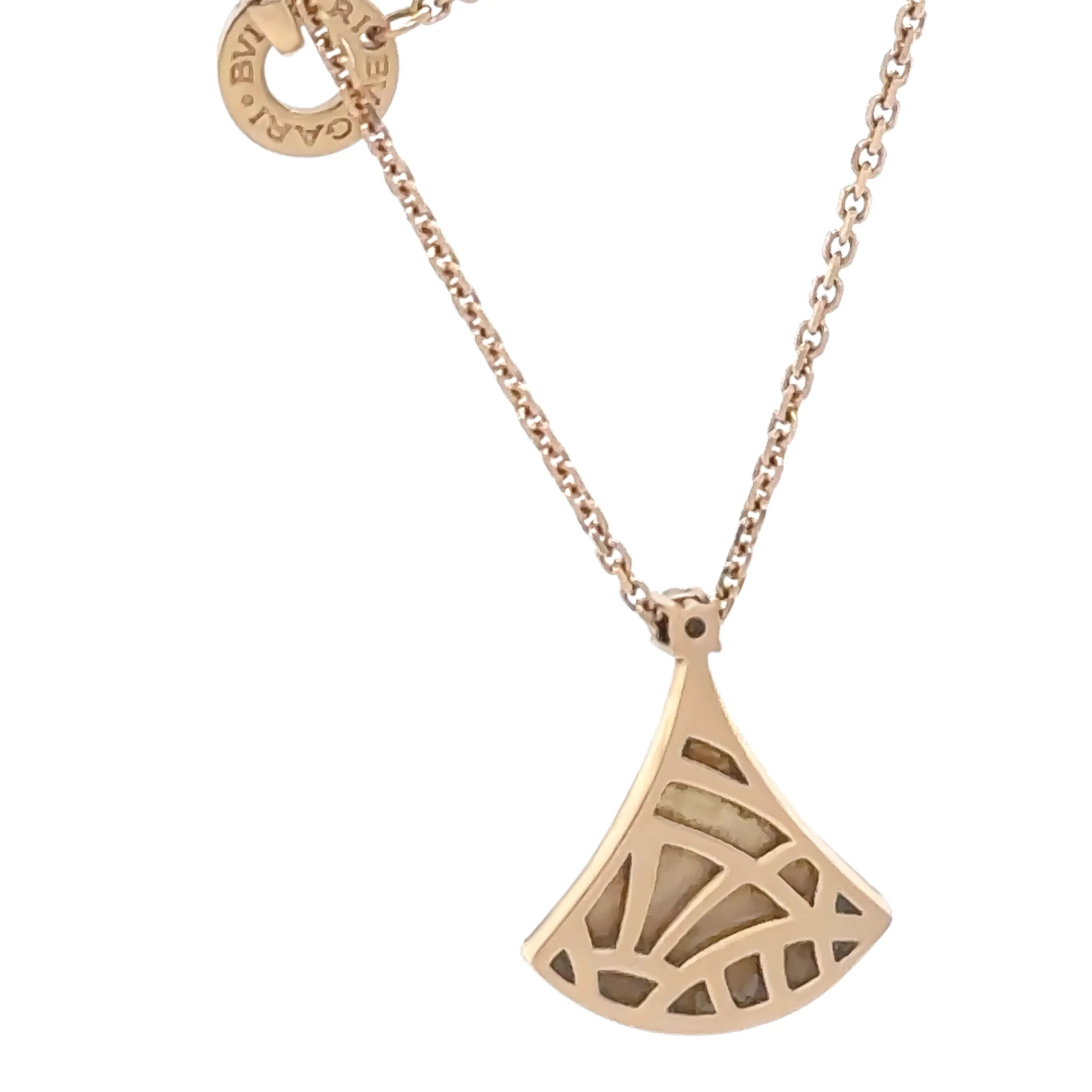 Bvlgari Divas’ Dream 18ct Rose Gold Mother-of-Pearl Necklace 0.03ct 5.06g - Image 7