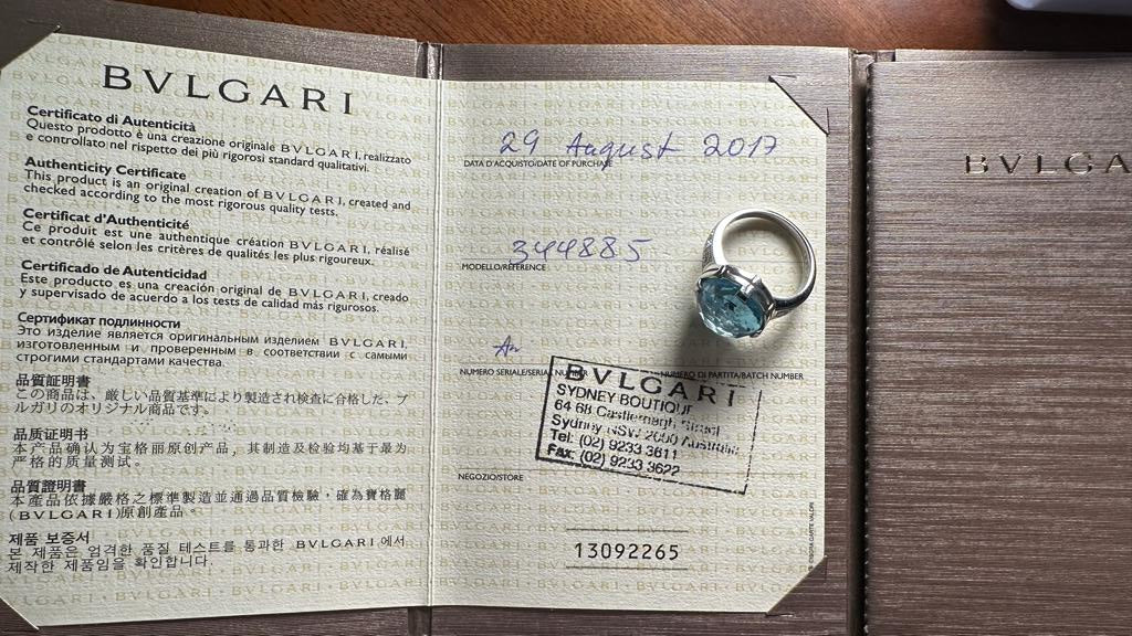 Bvlgari Parentesi Diamond Topaz Cocktail Ring - Image 10