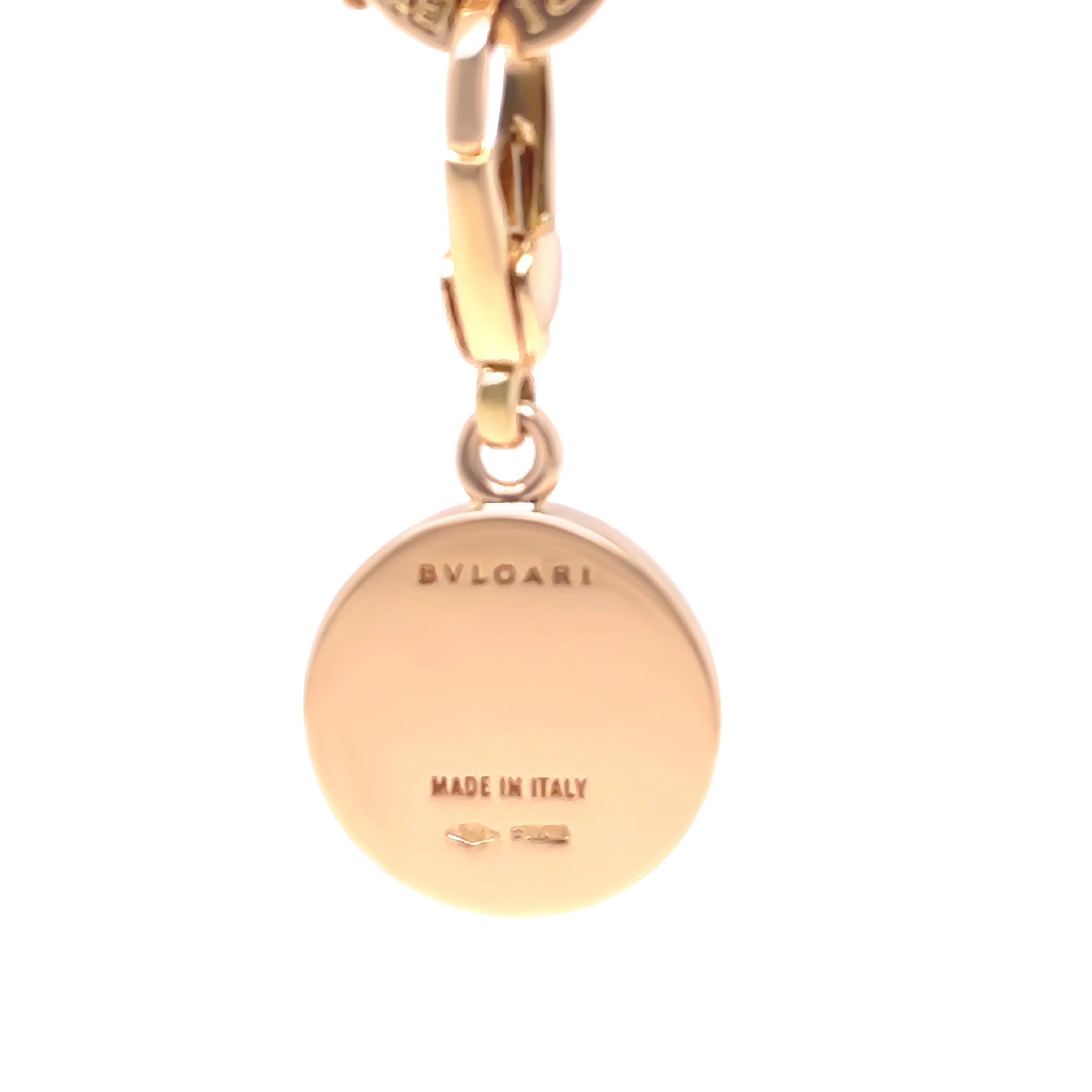Bvlgari Rare 18ct Yellow Gold Rhodochrosite Charm Pendant 4.17g - Image 5