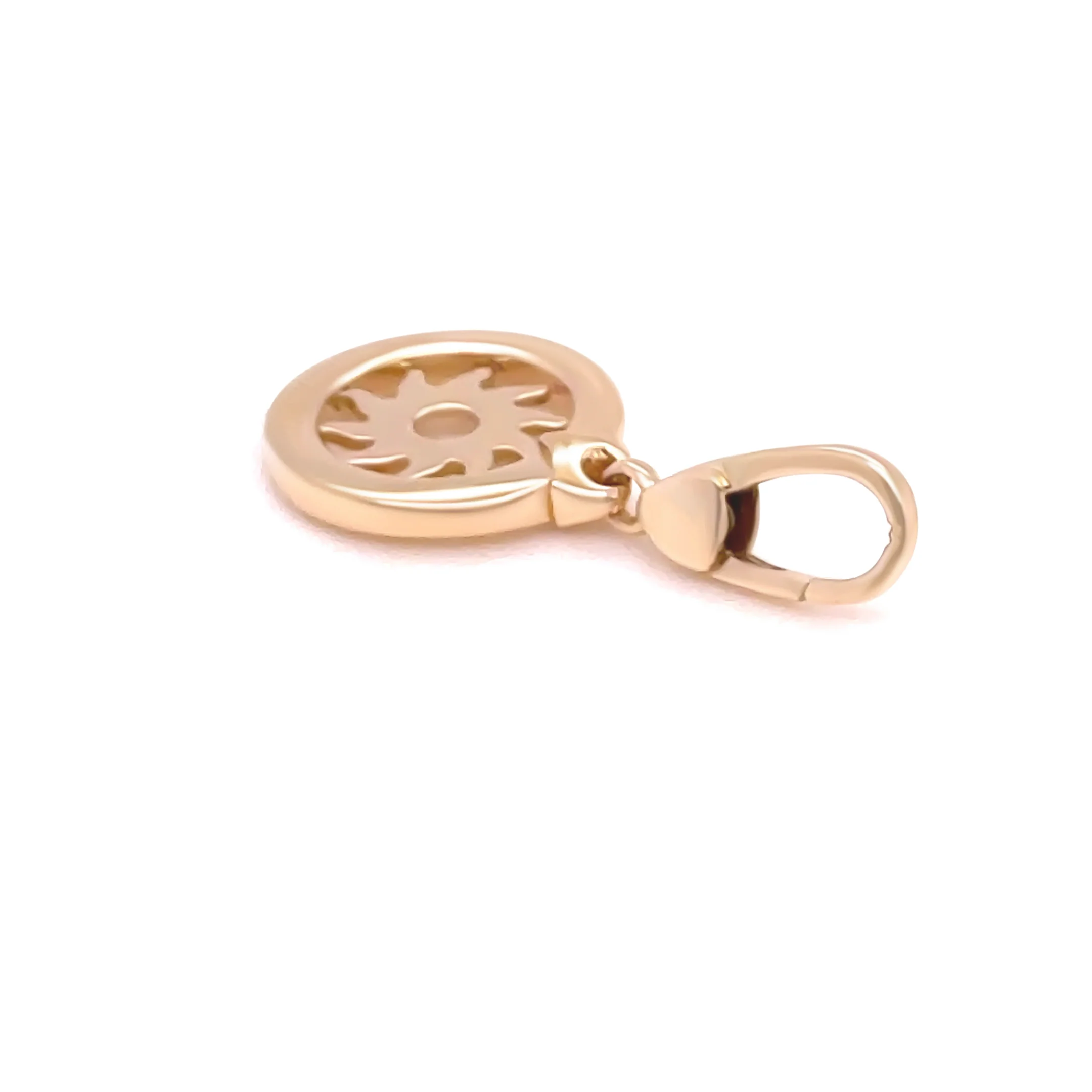 Bvlgari Rare 18ct Yellow Gold Tondo Sunburst Circle Charm Pendant 3.73g - Image 3