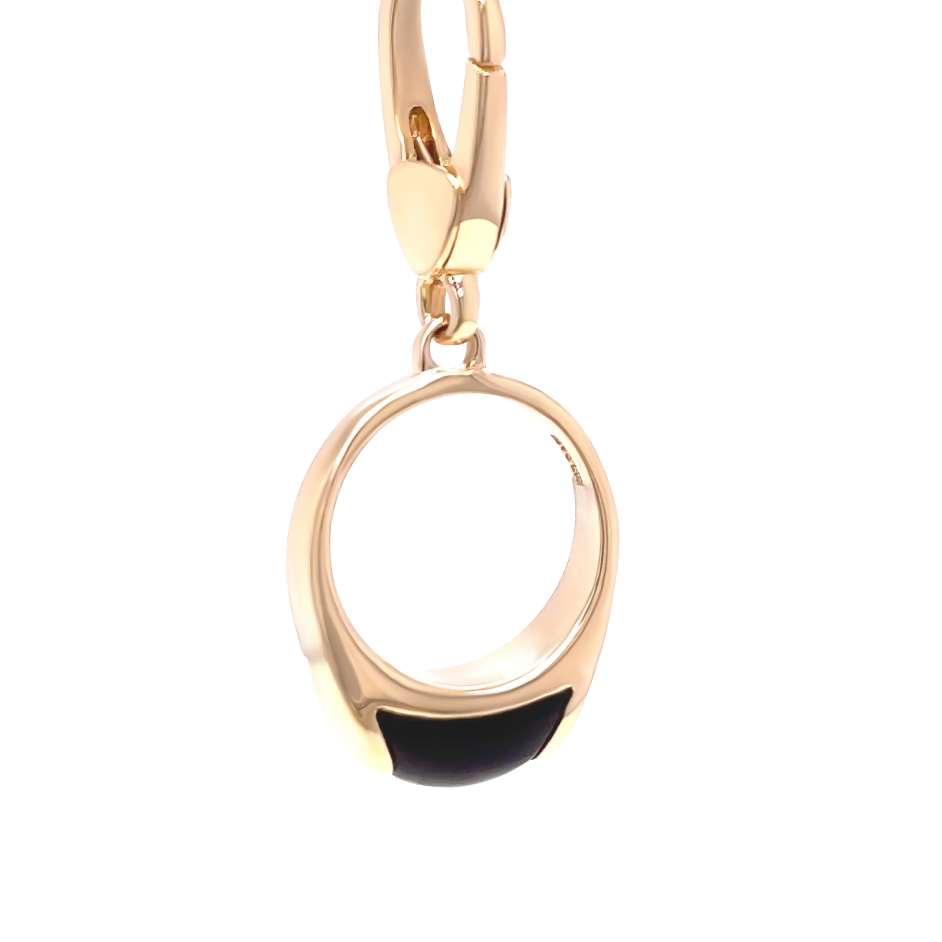 Bvlgari Rare 18ct Yellow Gold Tronchetto Onyx Charm Pendant 2.74g - Image 4