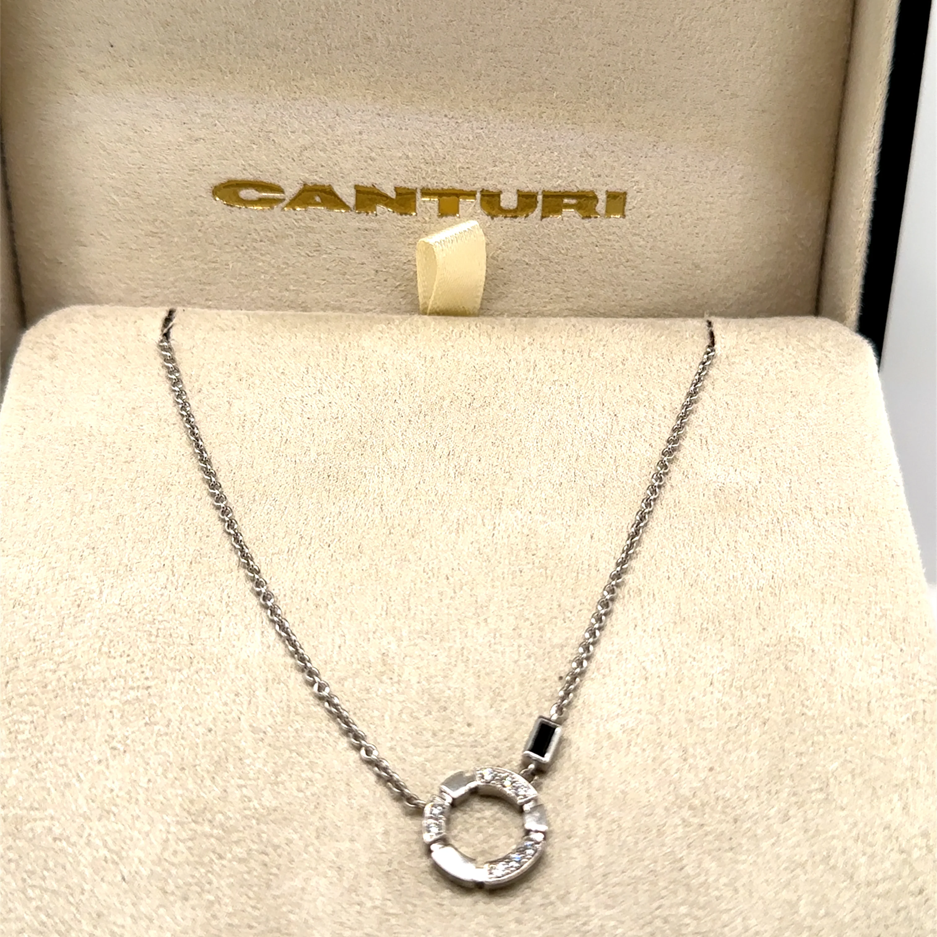 Canturi 18ct White Gold Regina Necklace 0.25ct 6.2g - Image 6