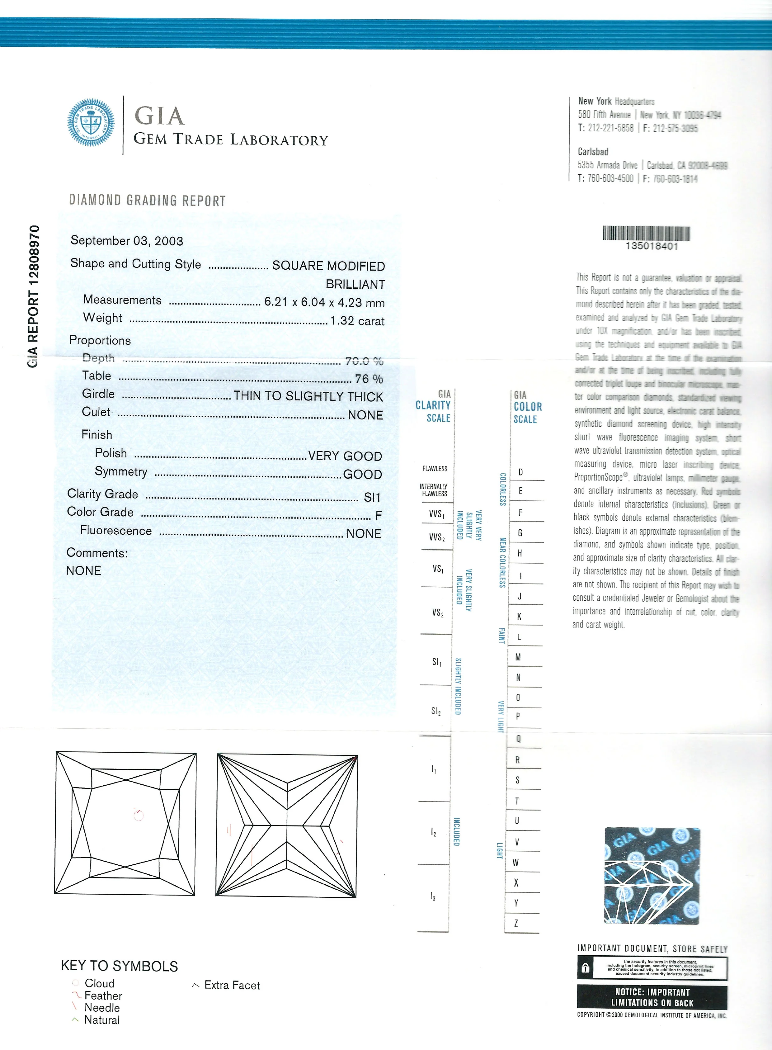 Canturi Princess Cut Diamond Ring 1.32ct - Image 8