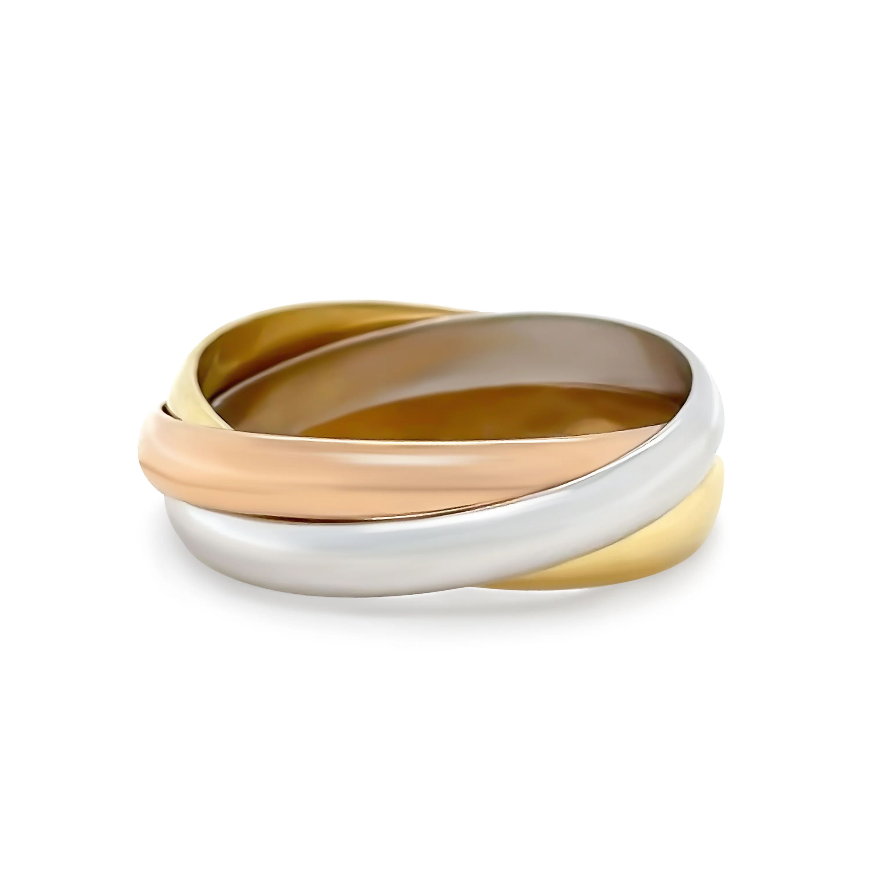 Cartier 18ct 3 Tone Gold Trinity Ring 8.46g - Image 3