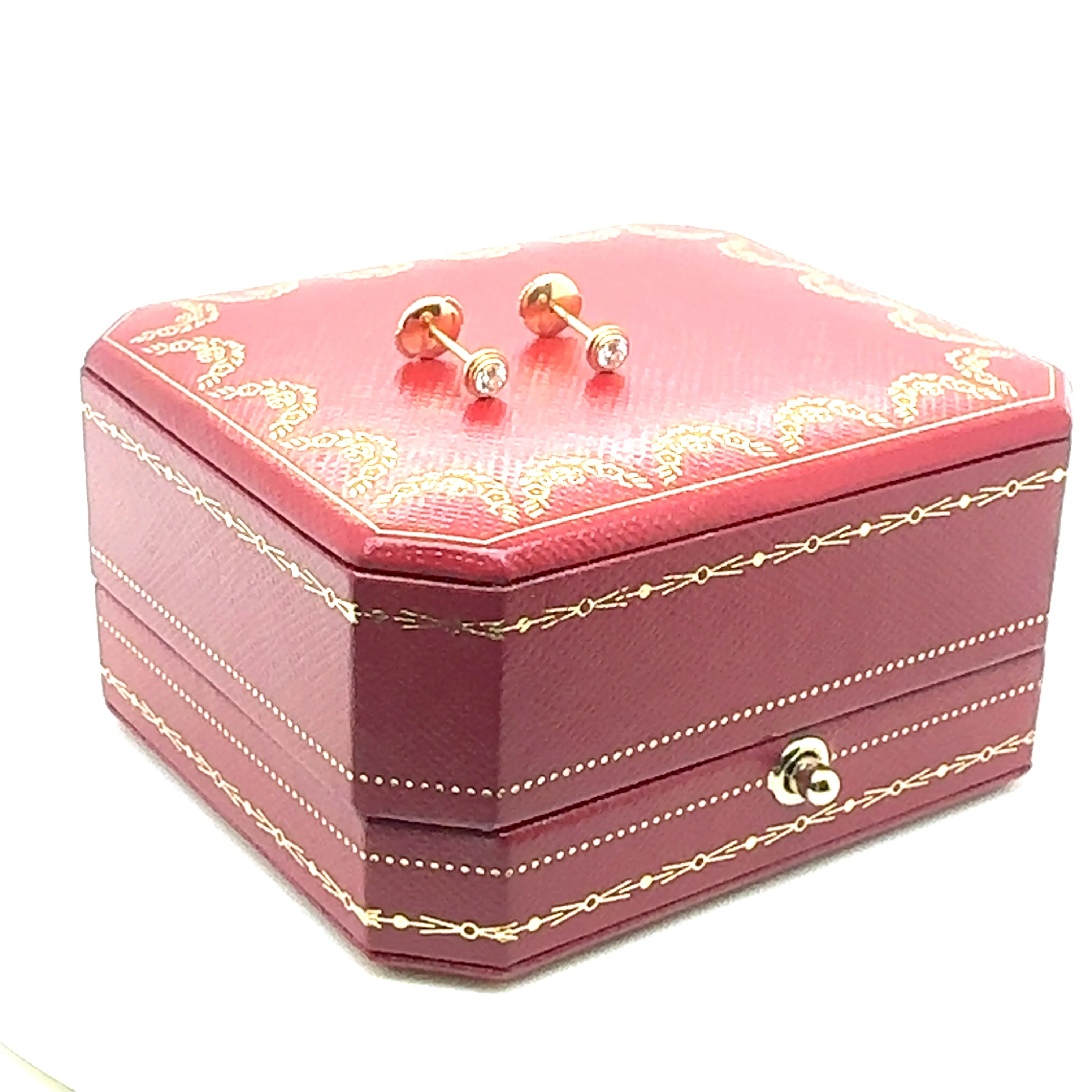 Cartier 18ct Rose Gold Diamond Earrings 1.52g - Image 6