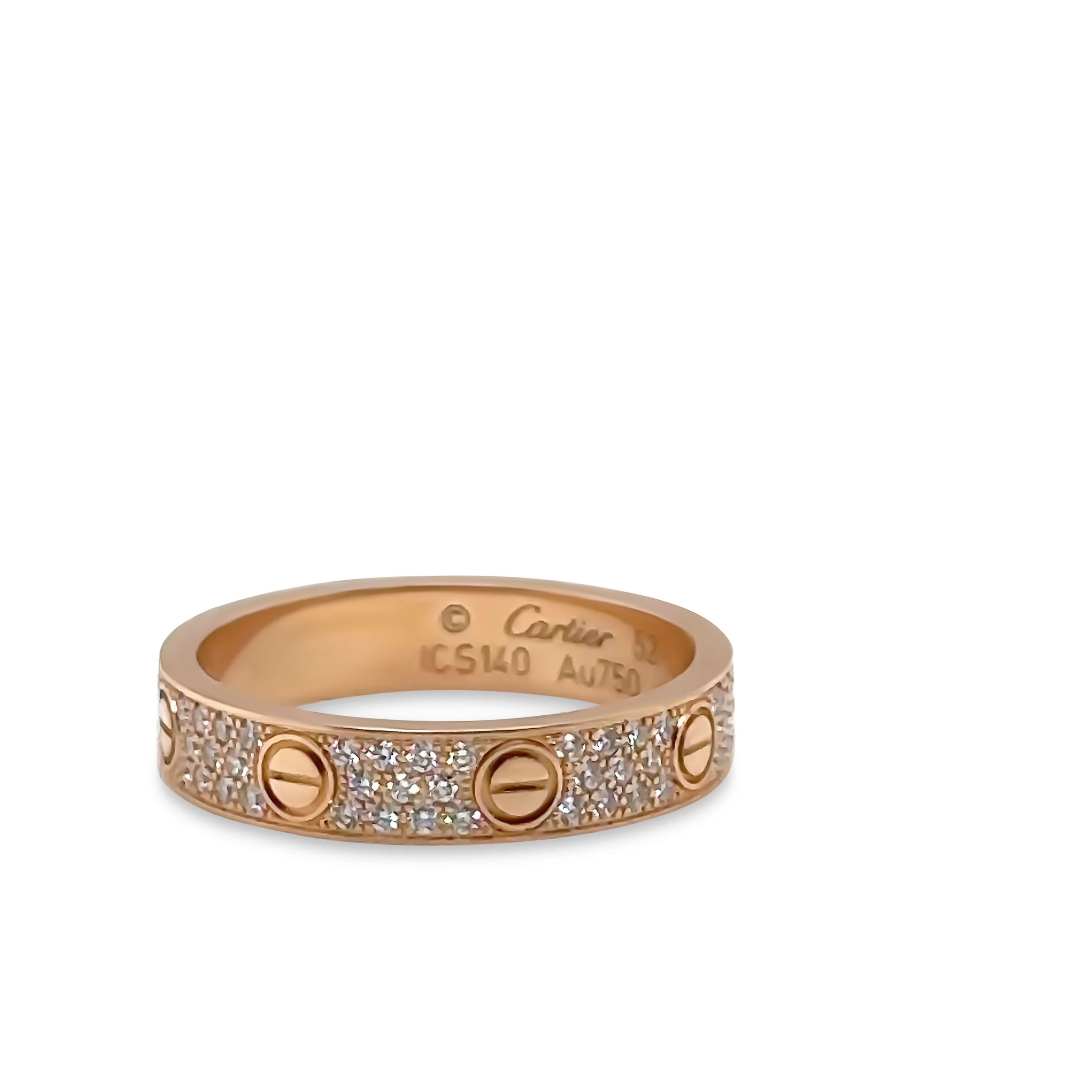 Cartier 18ct Rose Gold Diamond Love Wedding Band 0.31ct - Image 2