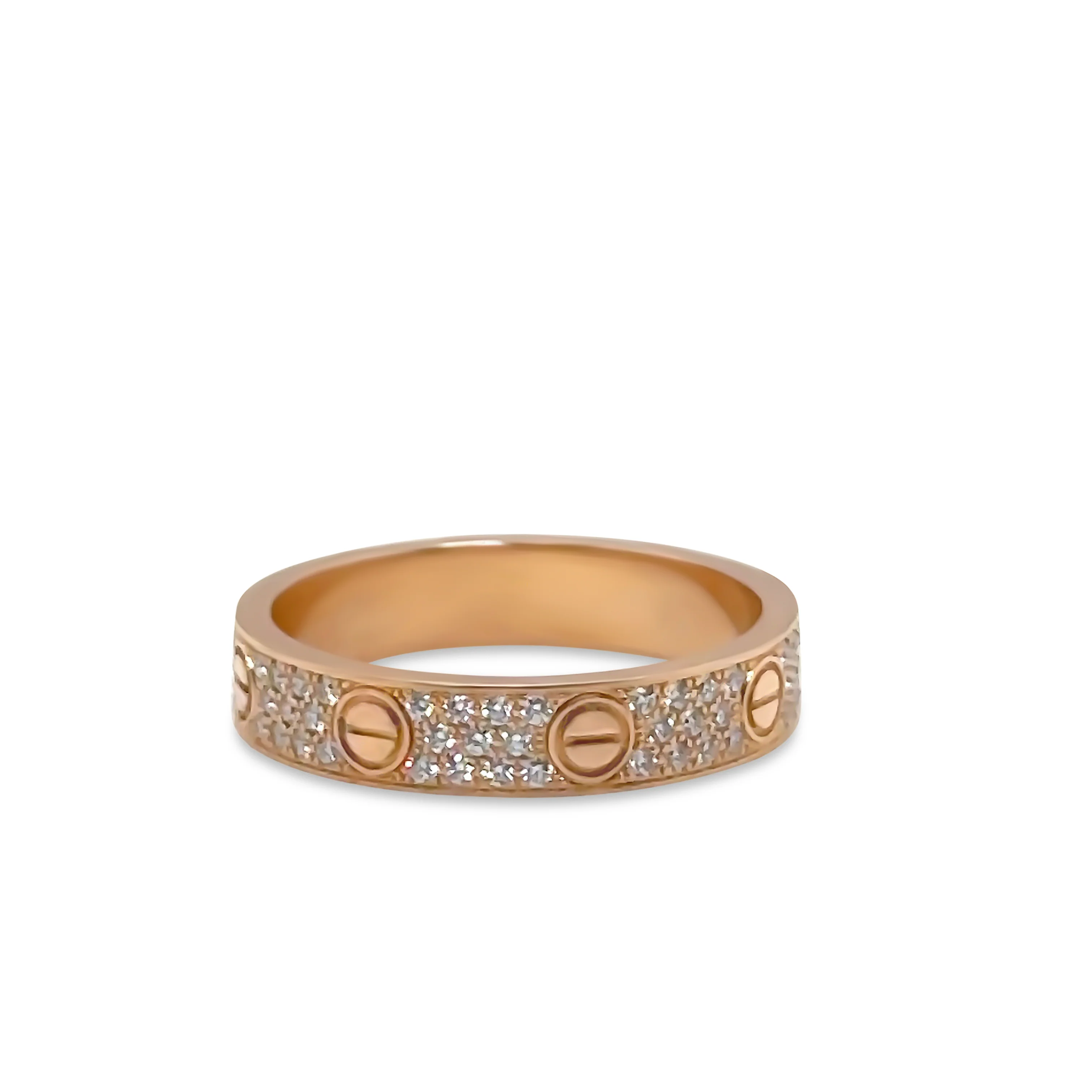 Cartier 18ct Rose Gold Diamond Love Wedding Band 0.31ct - Image 3