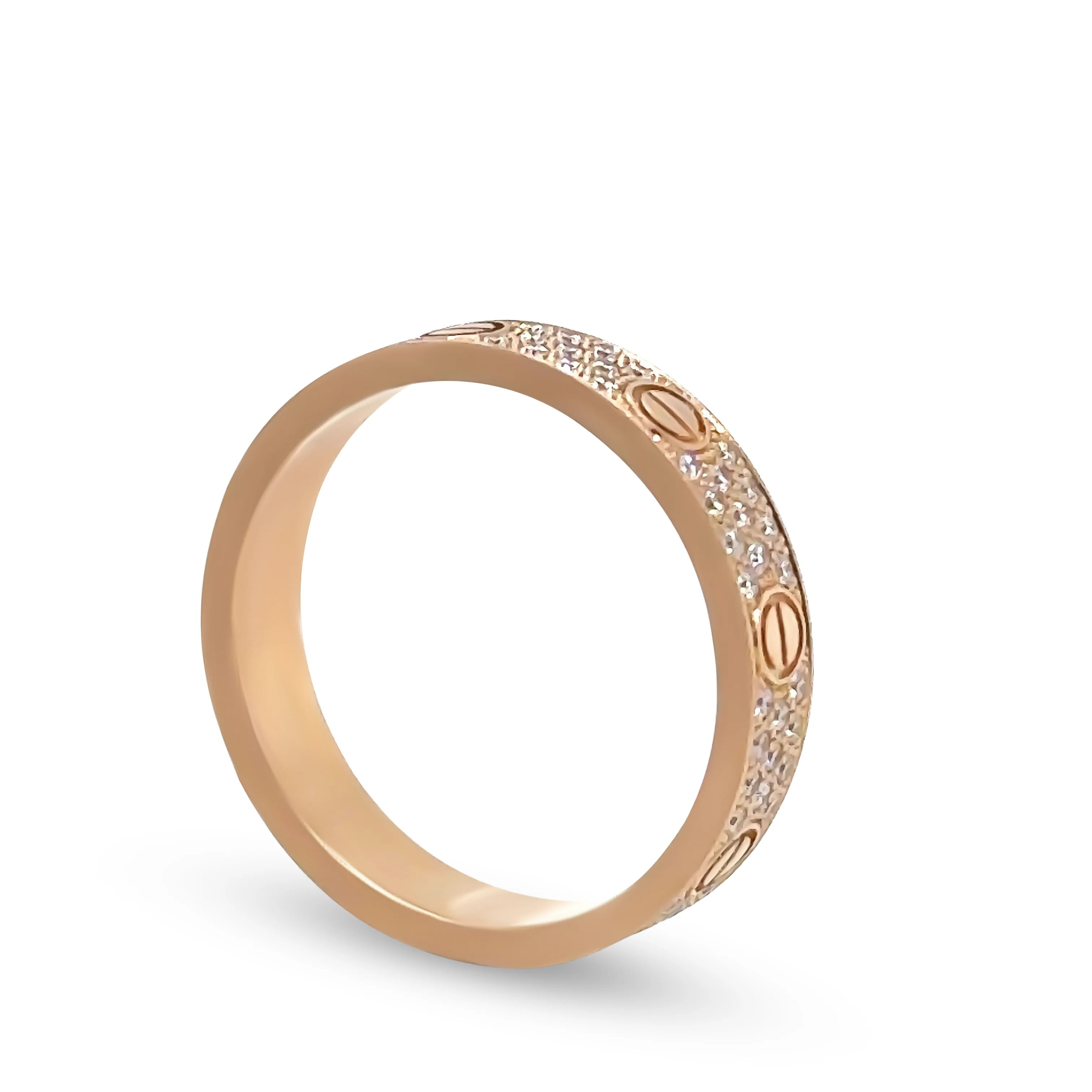 Cartier 18ct Rose Gold Diamond Love Wedding Band 0.31ct - Image 5