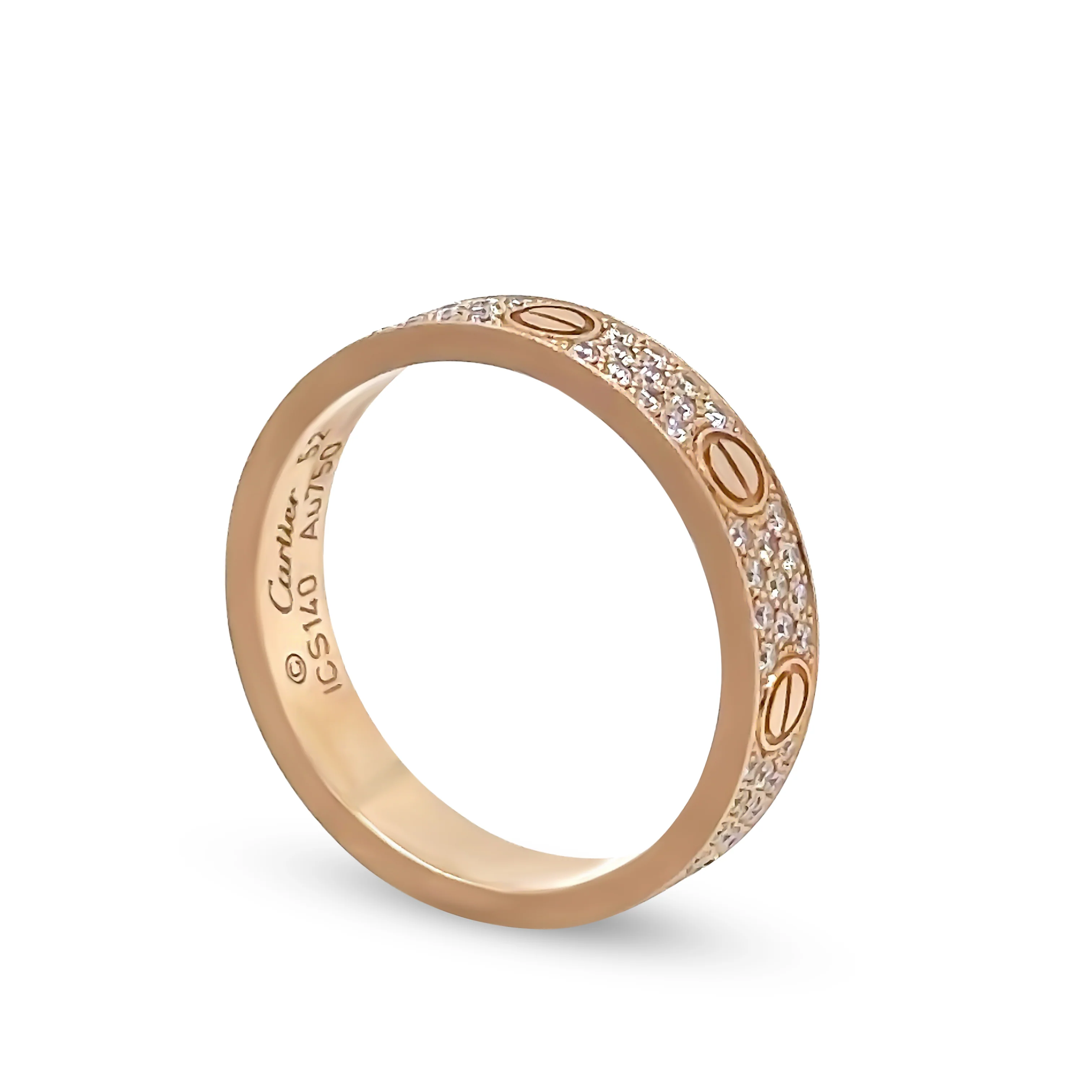 Cartier 18ct Rose Gold Diamond Love Wedding Band 0.31ct - Image 6
