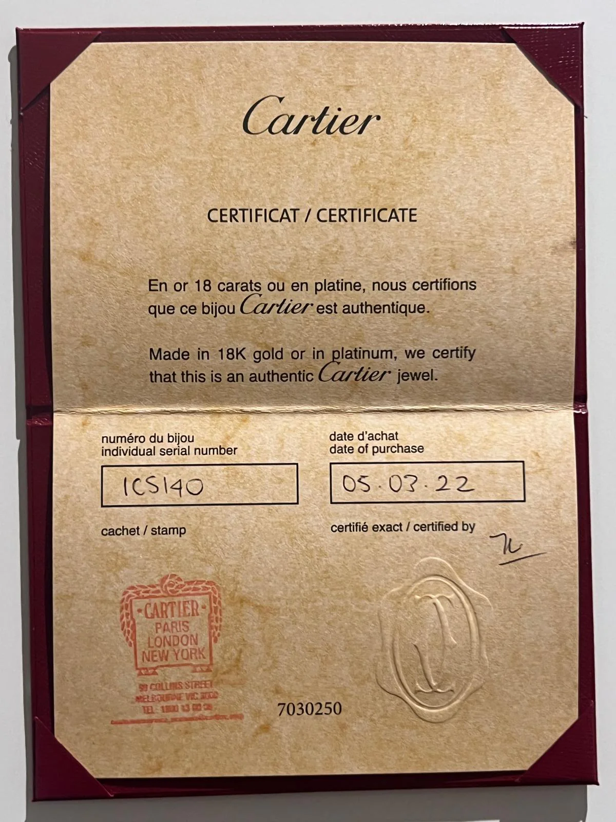 Cartier 18ct Rose Gold Diamond Love Wedding Band 0.31ct - Image 7