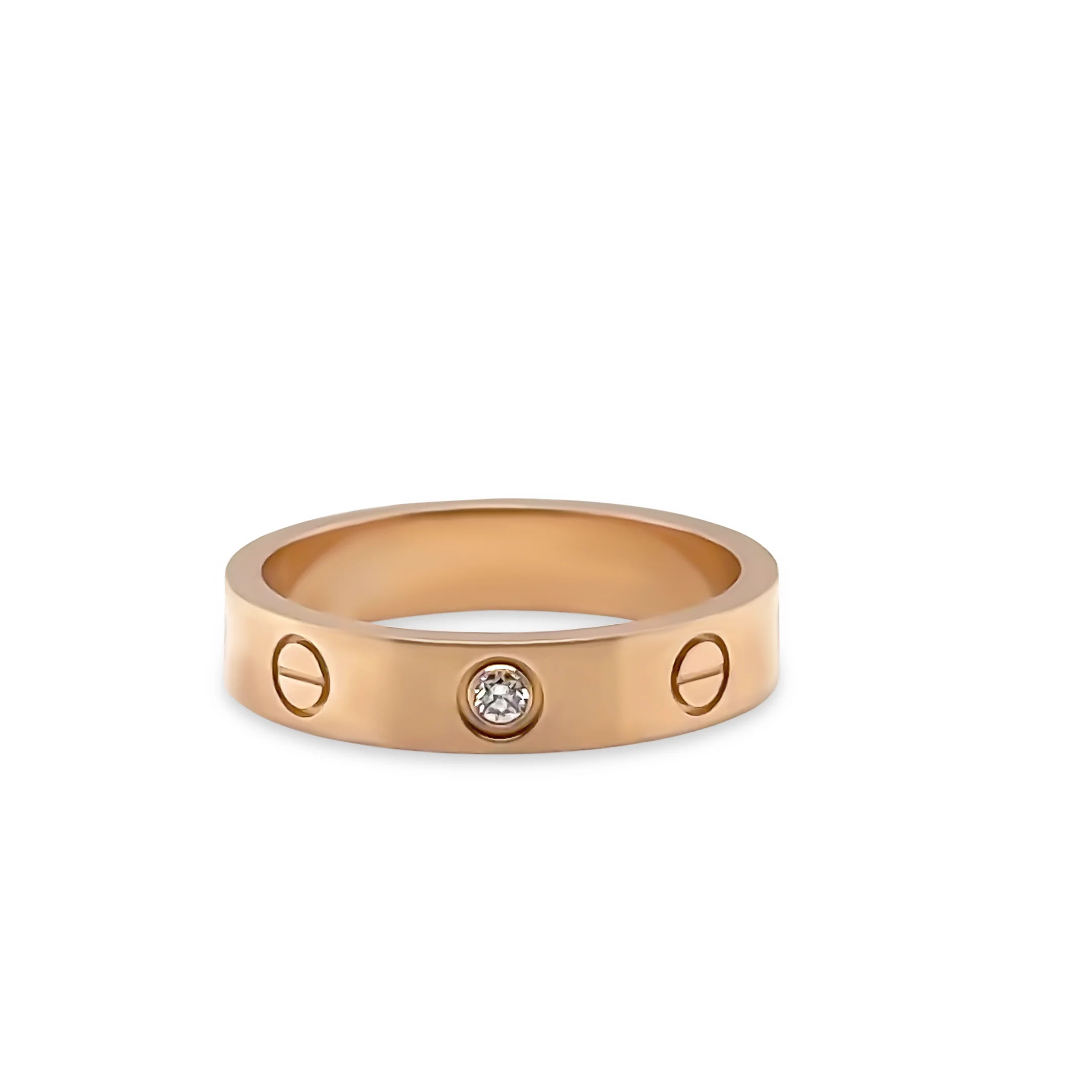 Cartier 18ct Rose Gold Diamond Love Wedding Band 4.43g - Image 3