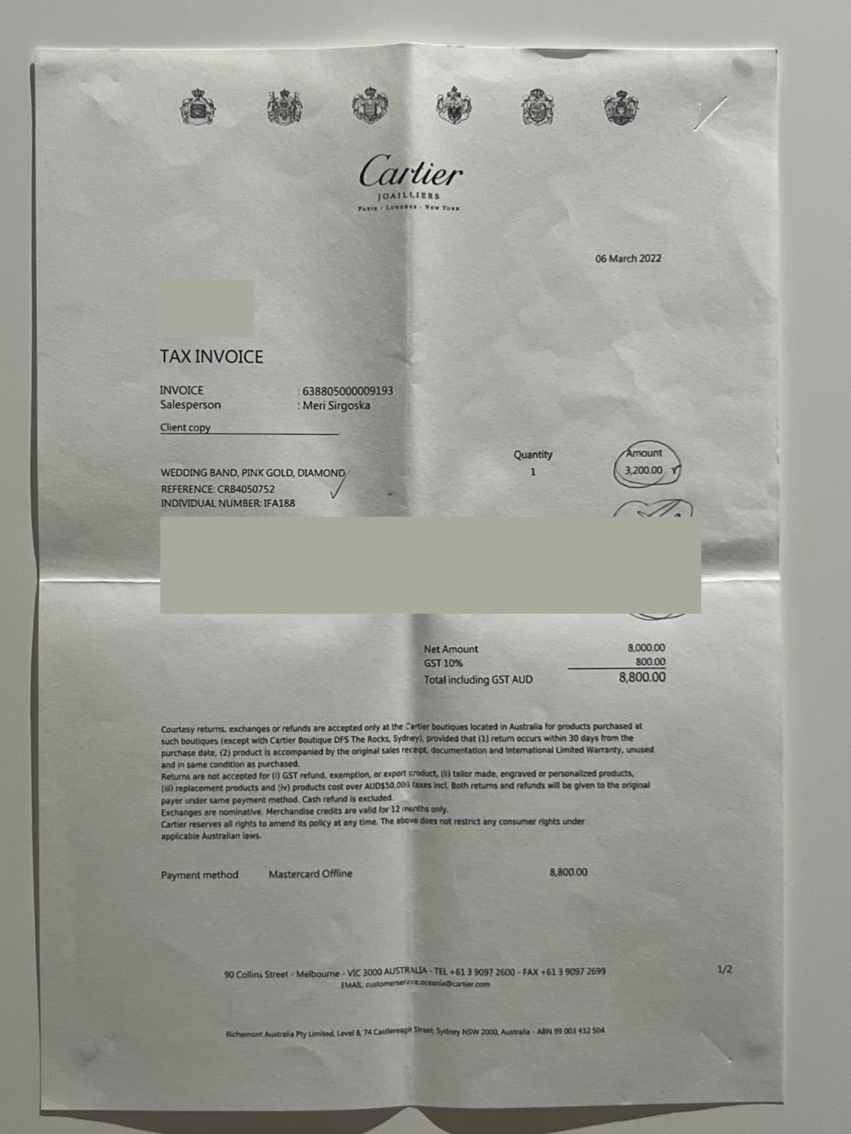 Cartier 18ct Rose Gold Diamond Love Wedding Band 4.43g - Image 6