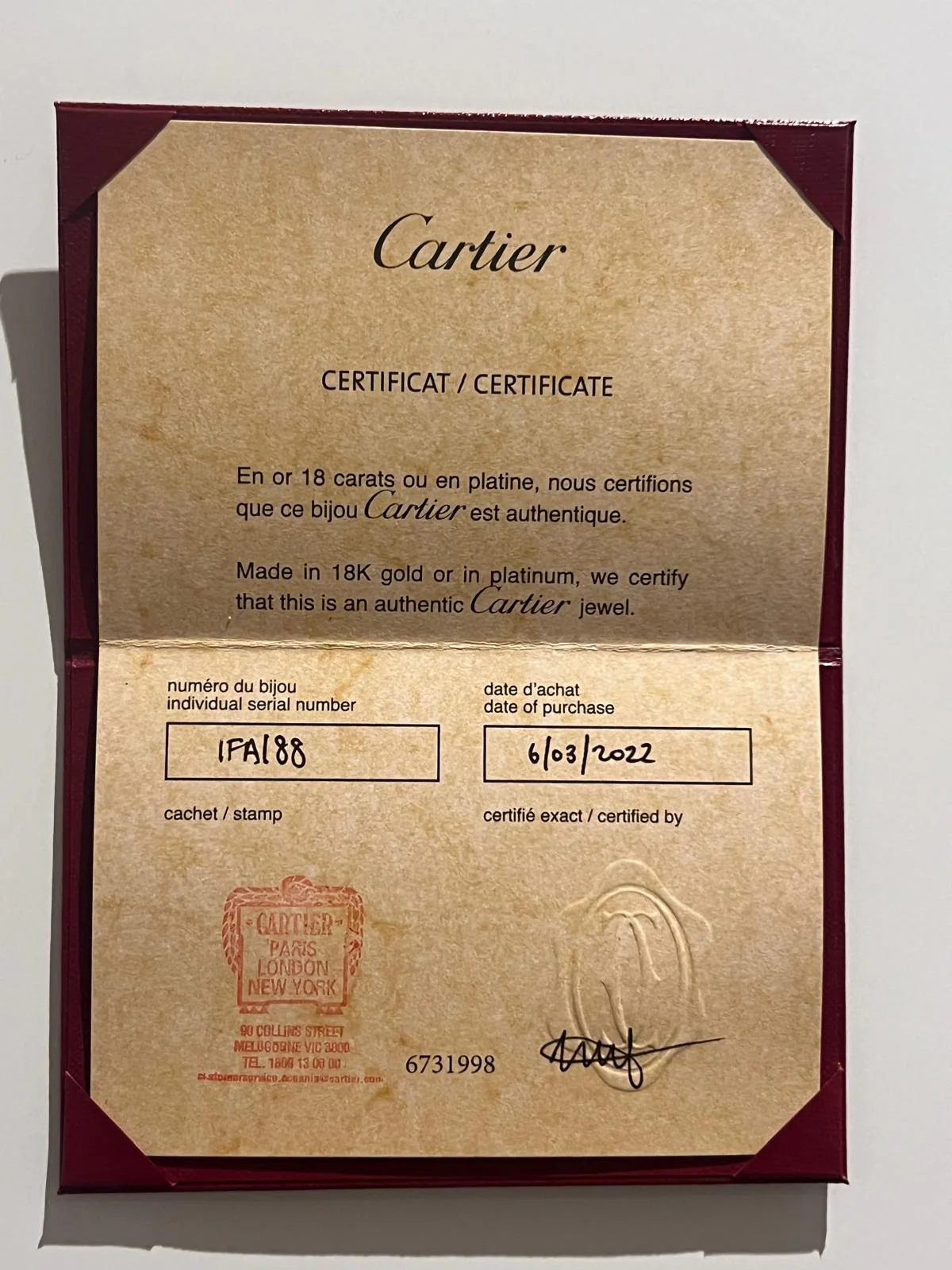 Cartier 18ct Rose Gold Diamond Love Wedding Band 4.43g - Image 7