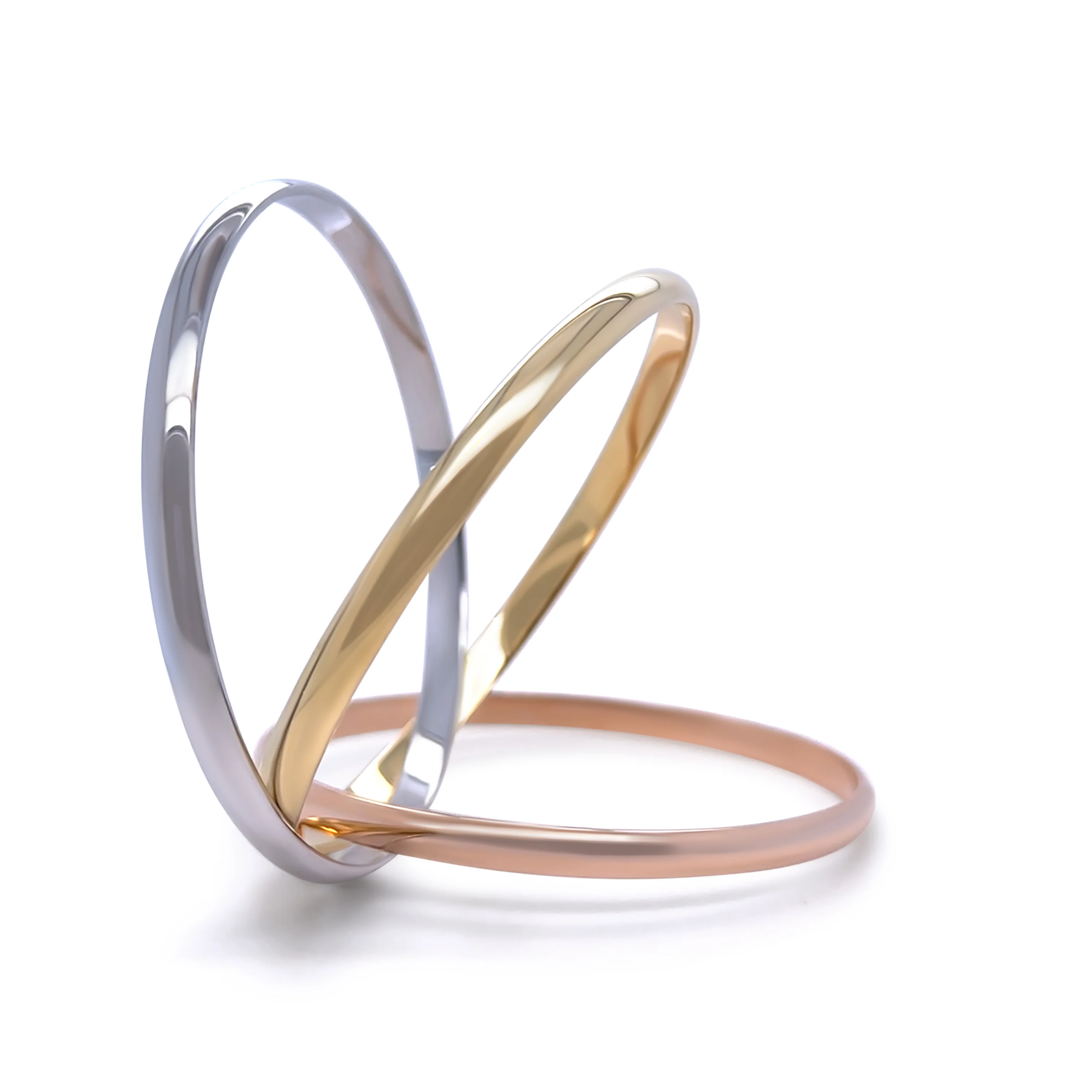 Cartier 18ct Tri-Colour Gold Trinity Bracelet 63g - Image 5