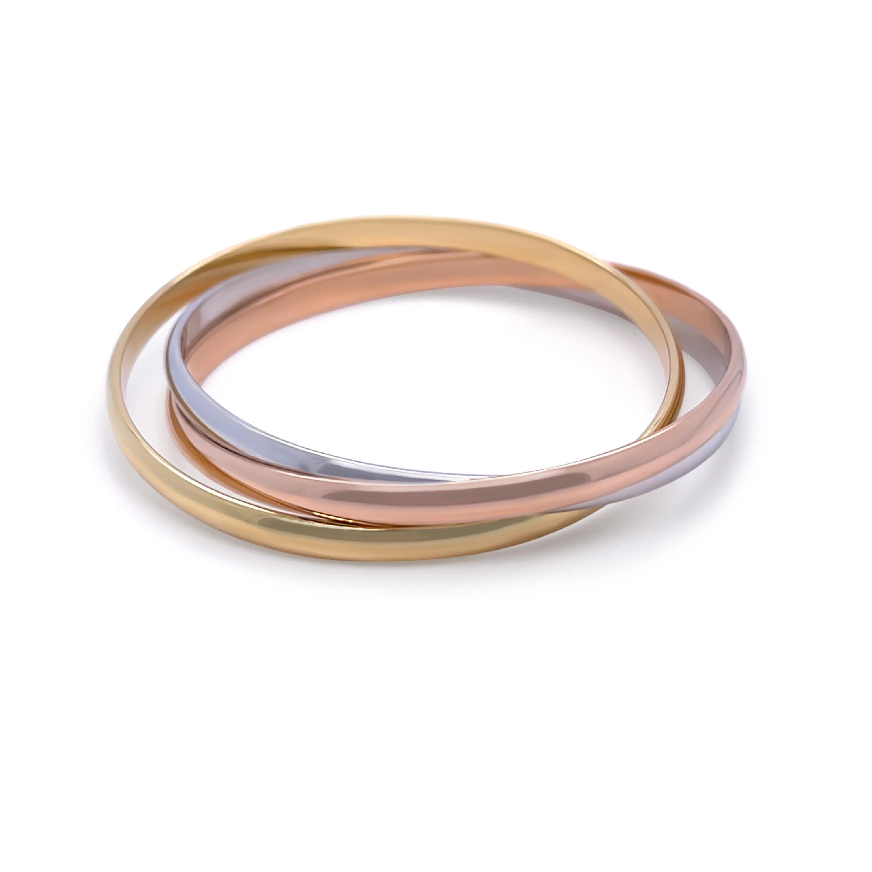 Cartier 18ct Tri-Colour Gold Trinity Bracelet 63g - Image 7