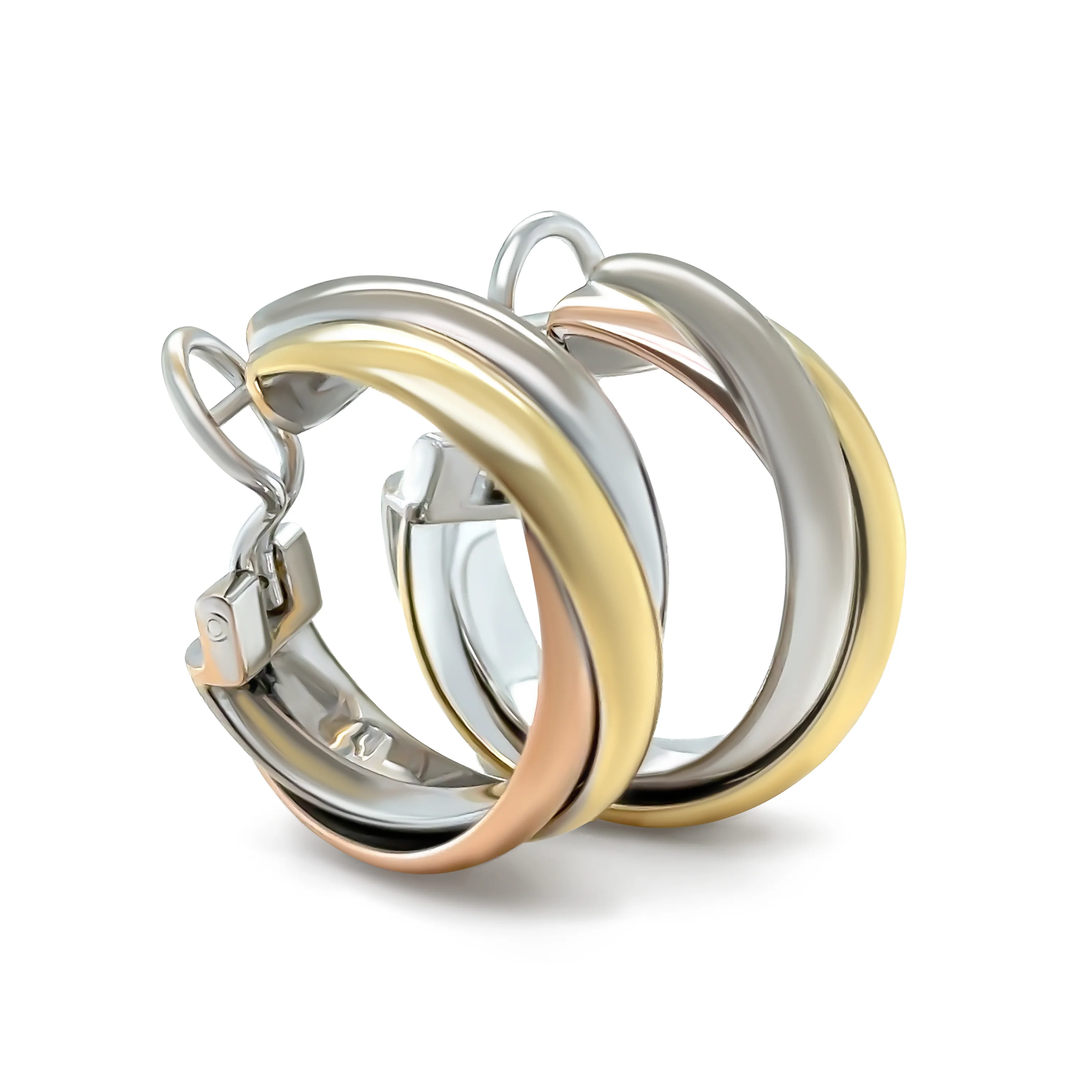 Cartier 18ct Tri Gold Trinity Earrings 13.73g - Image 3