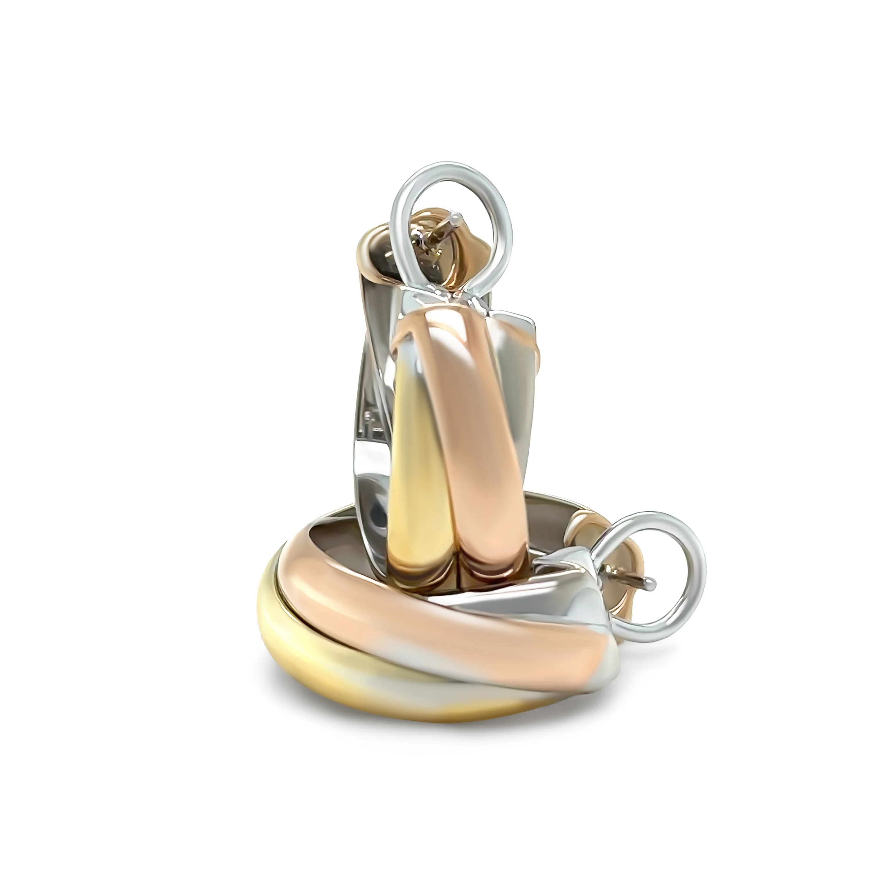 Cartier 18ct Tri Gold Trinity Earrings 13.73g - Image 5