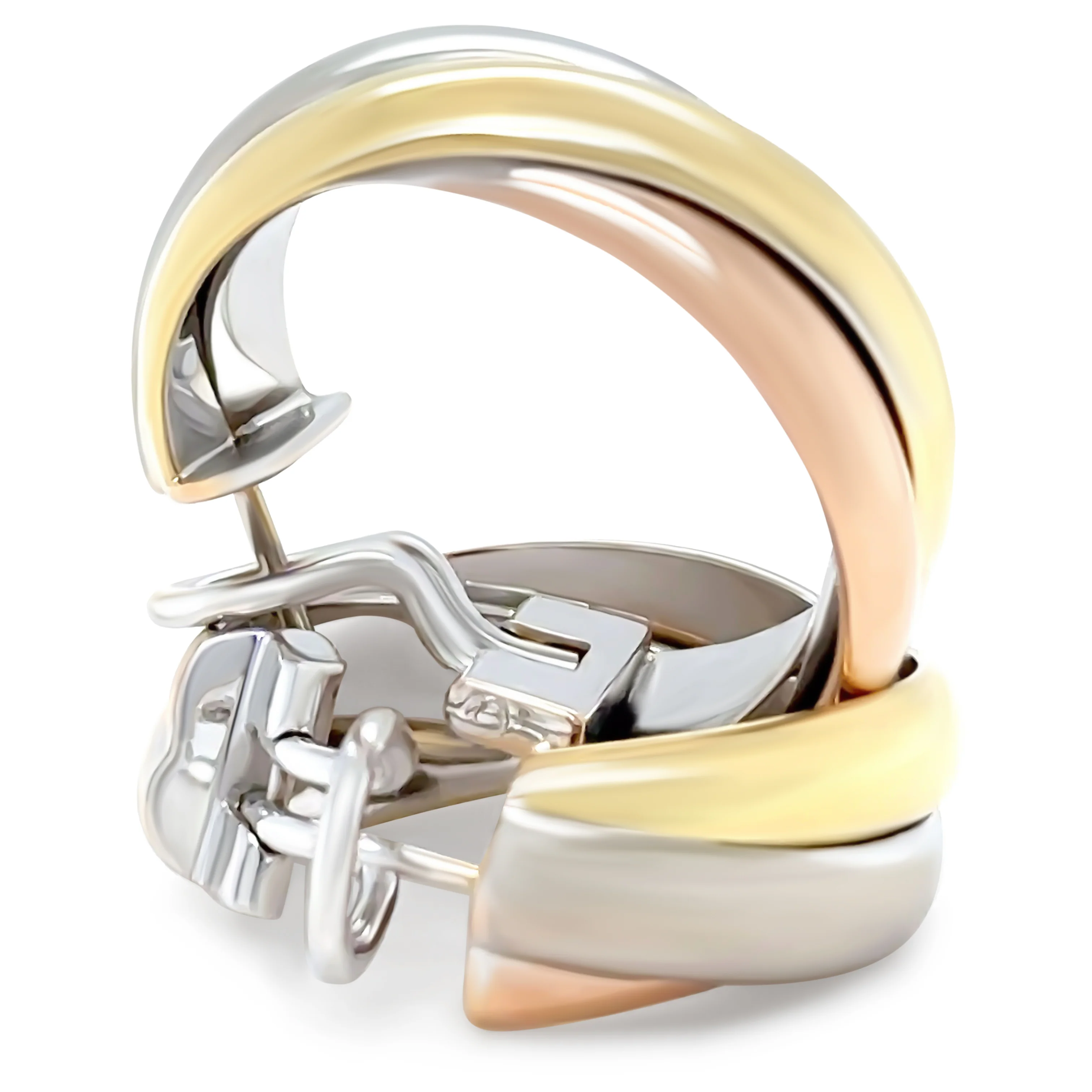Cartier 18ct Tri Gold Trinity Earrings 13.73g - Image 6