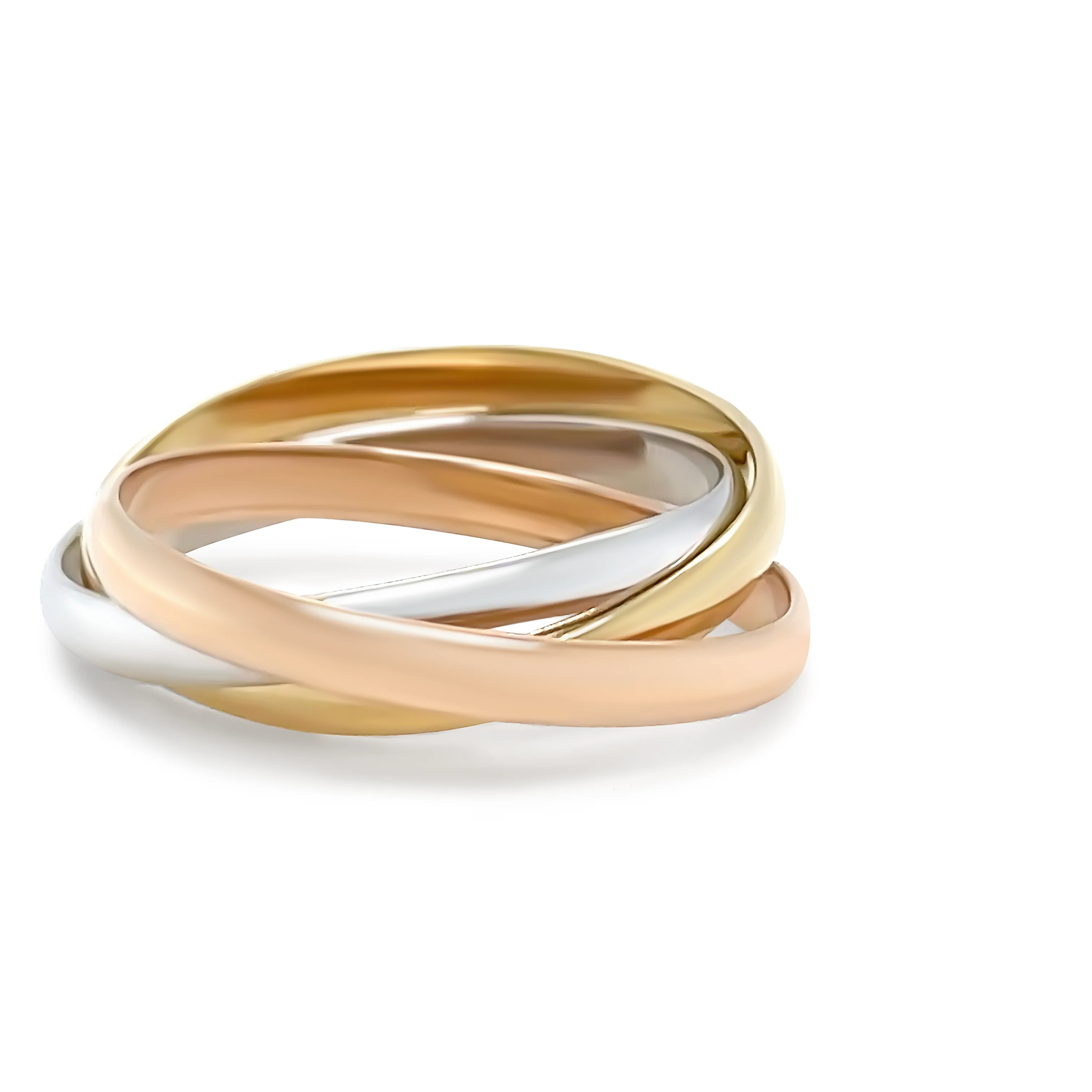 Cartier 18ct Three Gold Trinity Ring 4.86g - Image 3