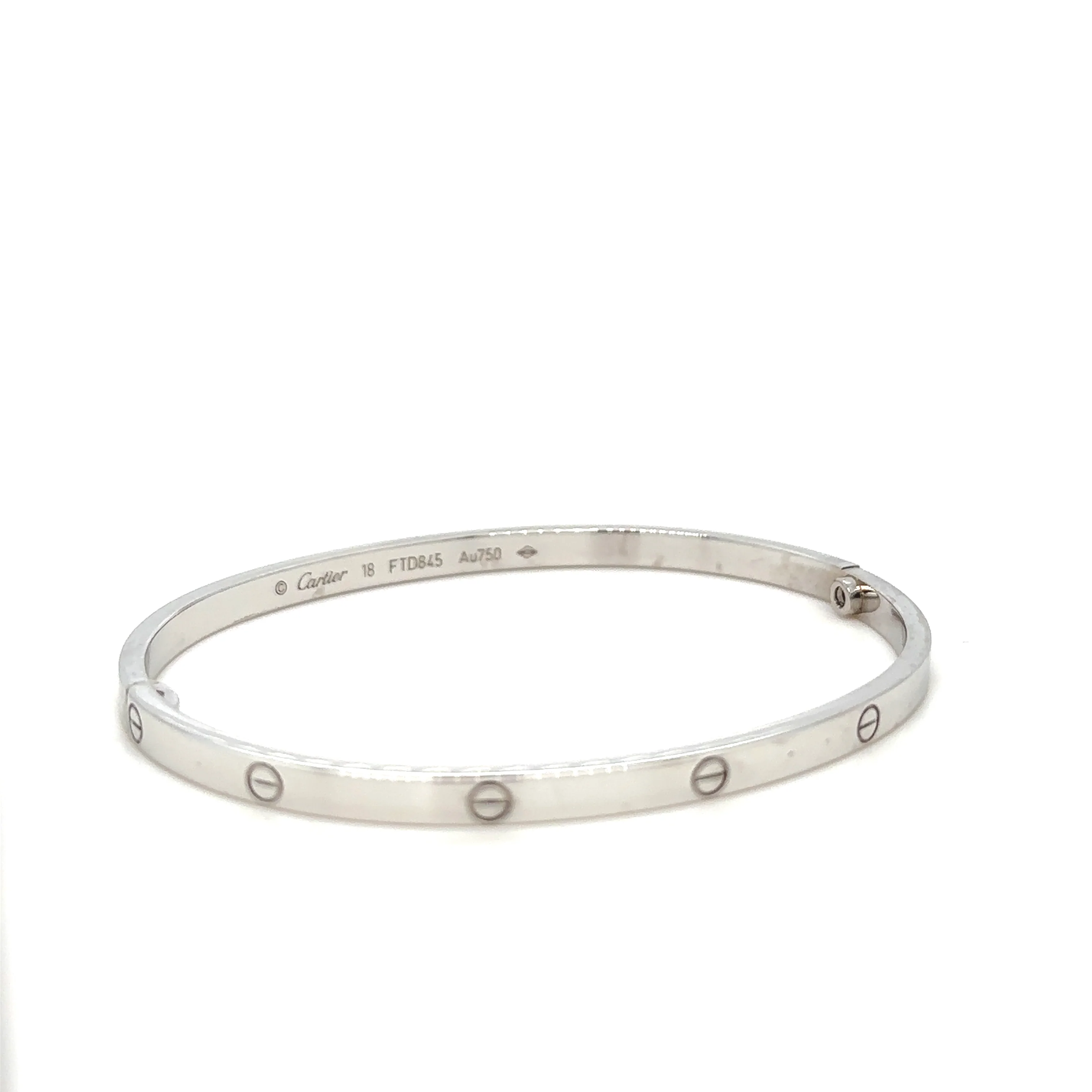Cartier 18ct White Gold Love Bangle 21.09g - Image 3