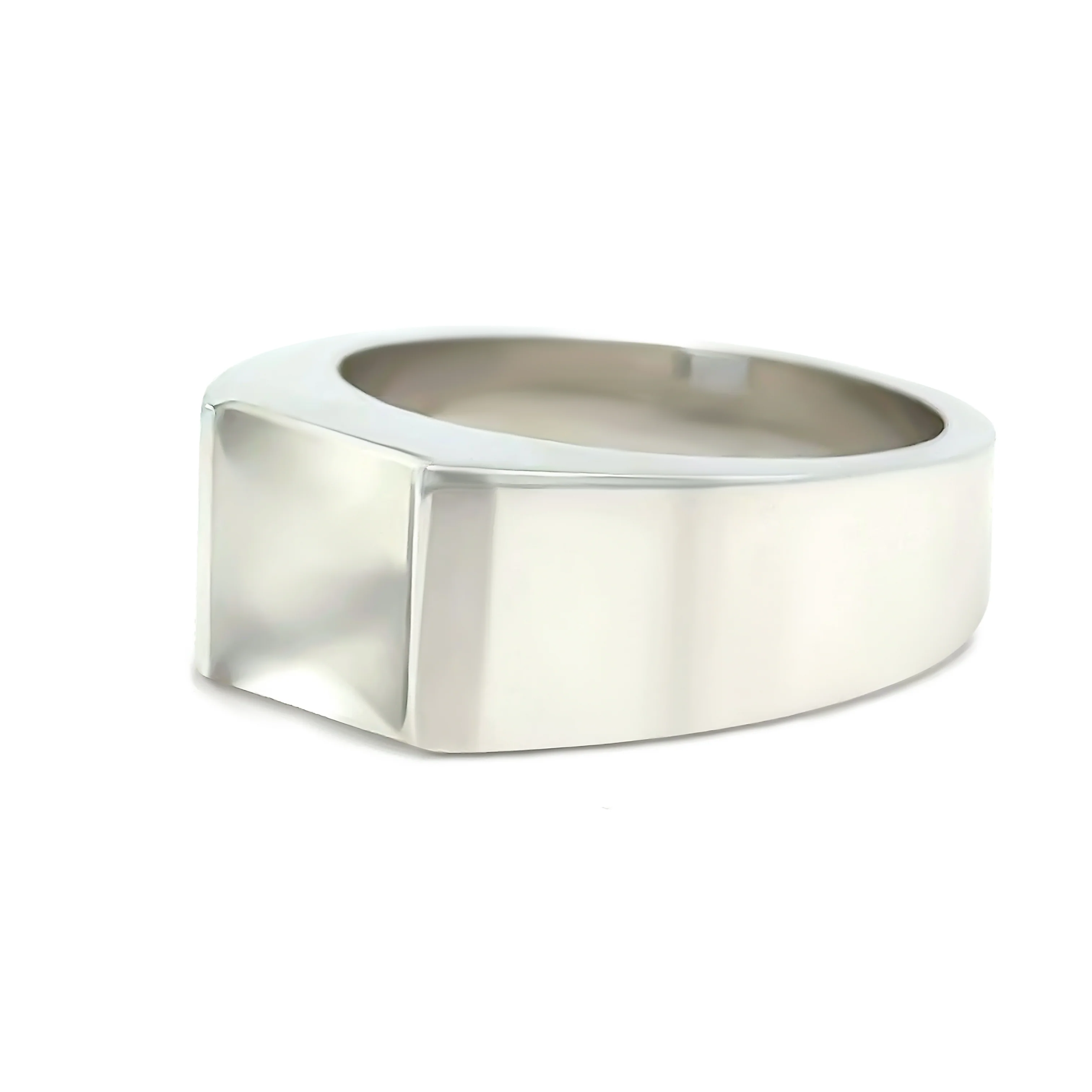 Cartier 18ct White Gold Moonstone Tank Ring 14.4g - Image 2