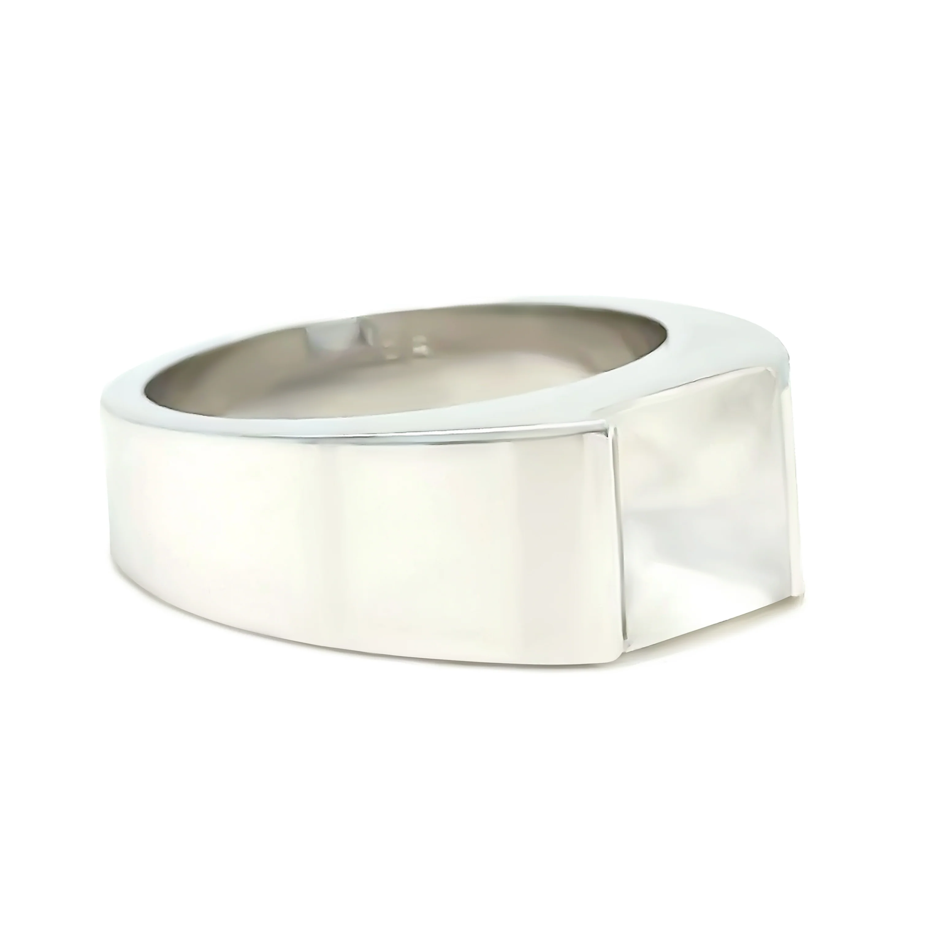 Cartier 18ct White Gold Moonstone Tank Ring 14.4g - Image 3