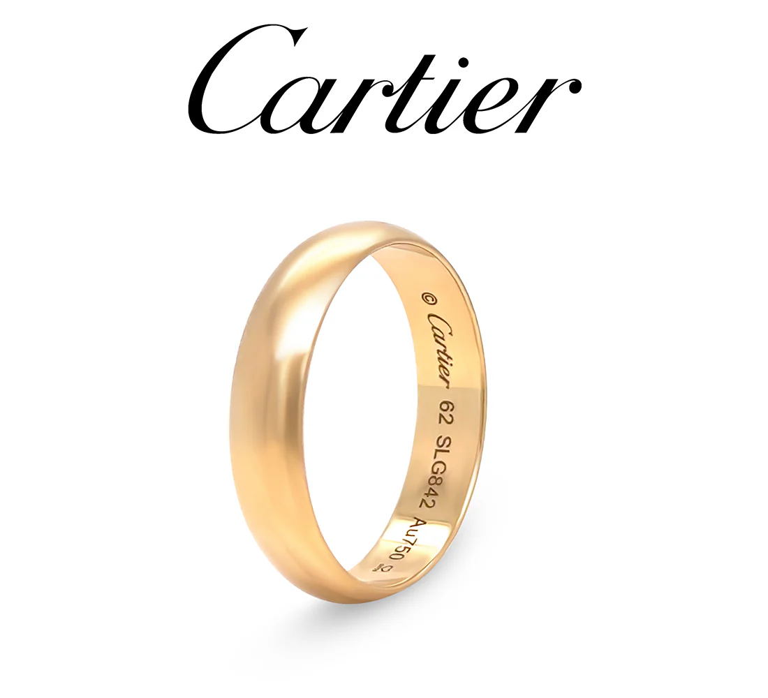 Cartier 18ct Yellow Gold 1895 Mens Wedding Ring 5g