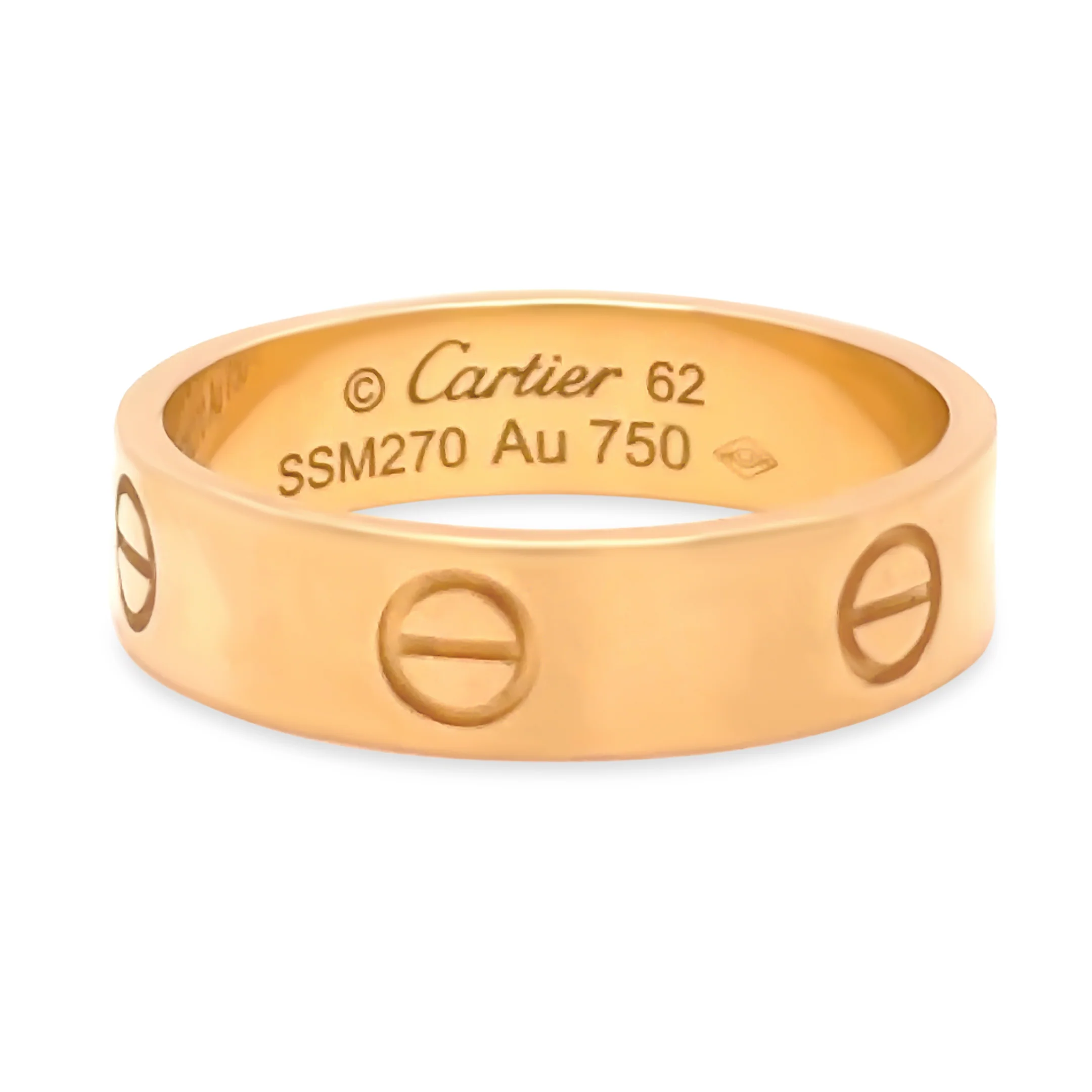 Cartier 18ct Yellow Gold Love Wedding Band 7g - Image 2
