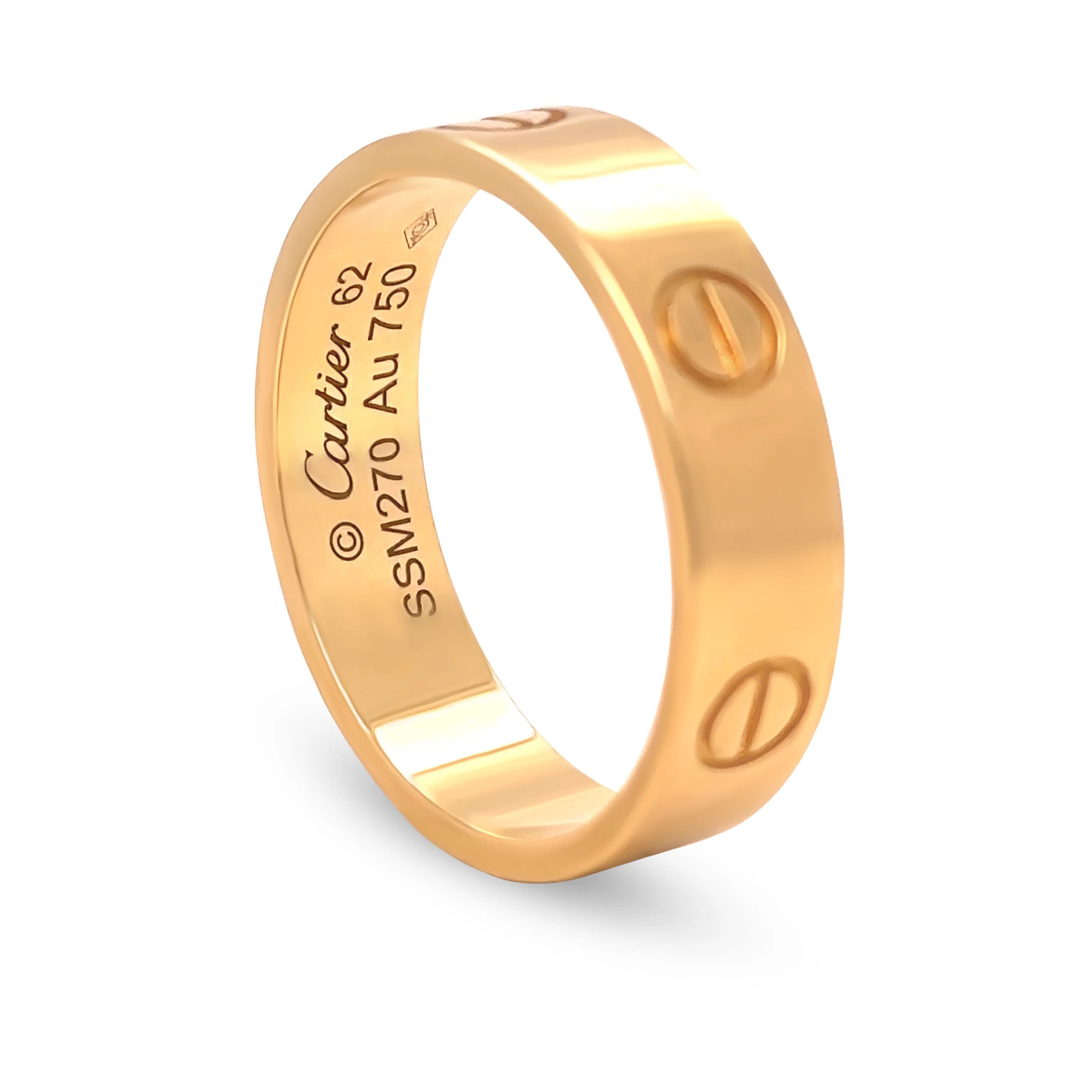 Cartier 18ct Yellow Gold Love Wedding Band 7g - Image 6
