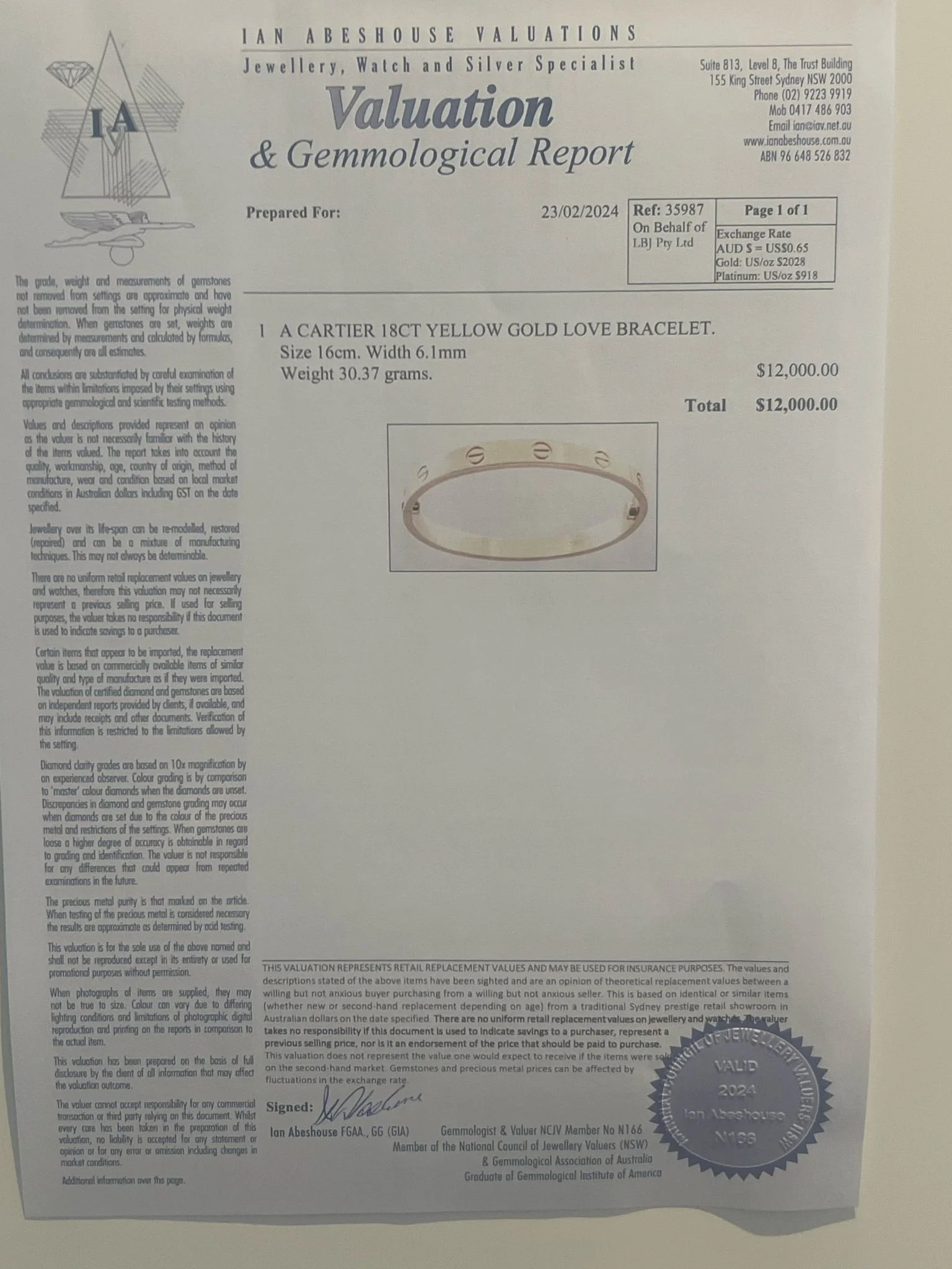 Cartier Love Bracelet - Yellow Gold - Image 7