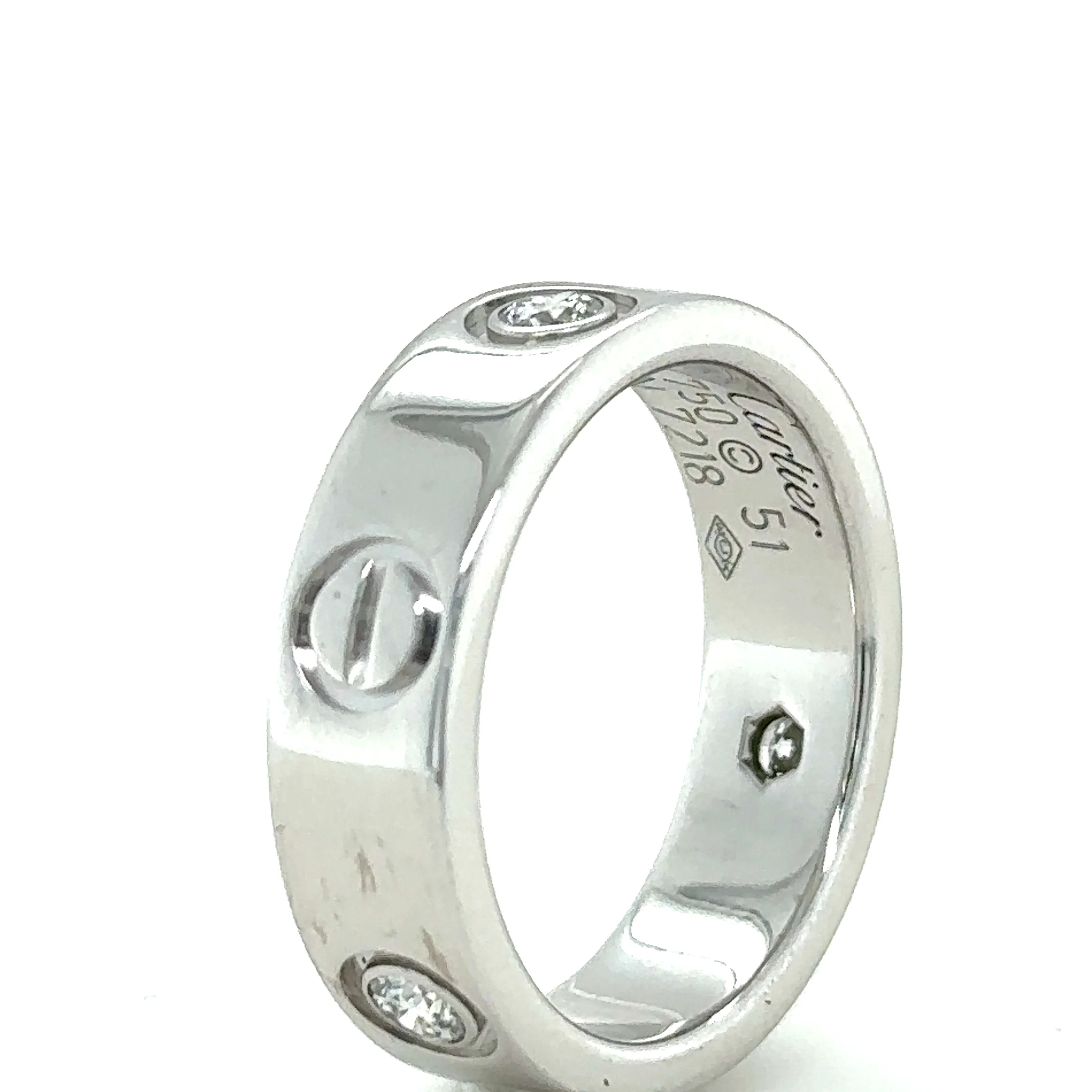 Cartier Love Ring with 3 Diamonds 0.25ct - Image 7