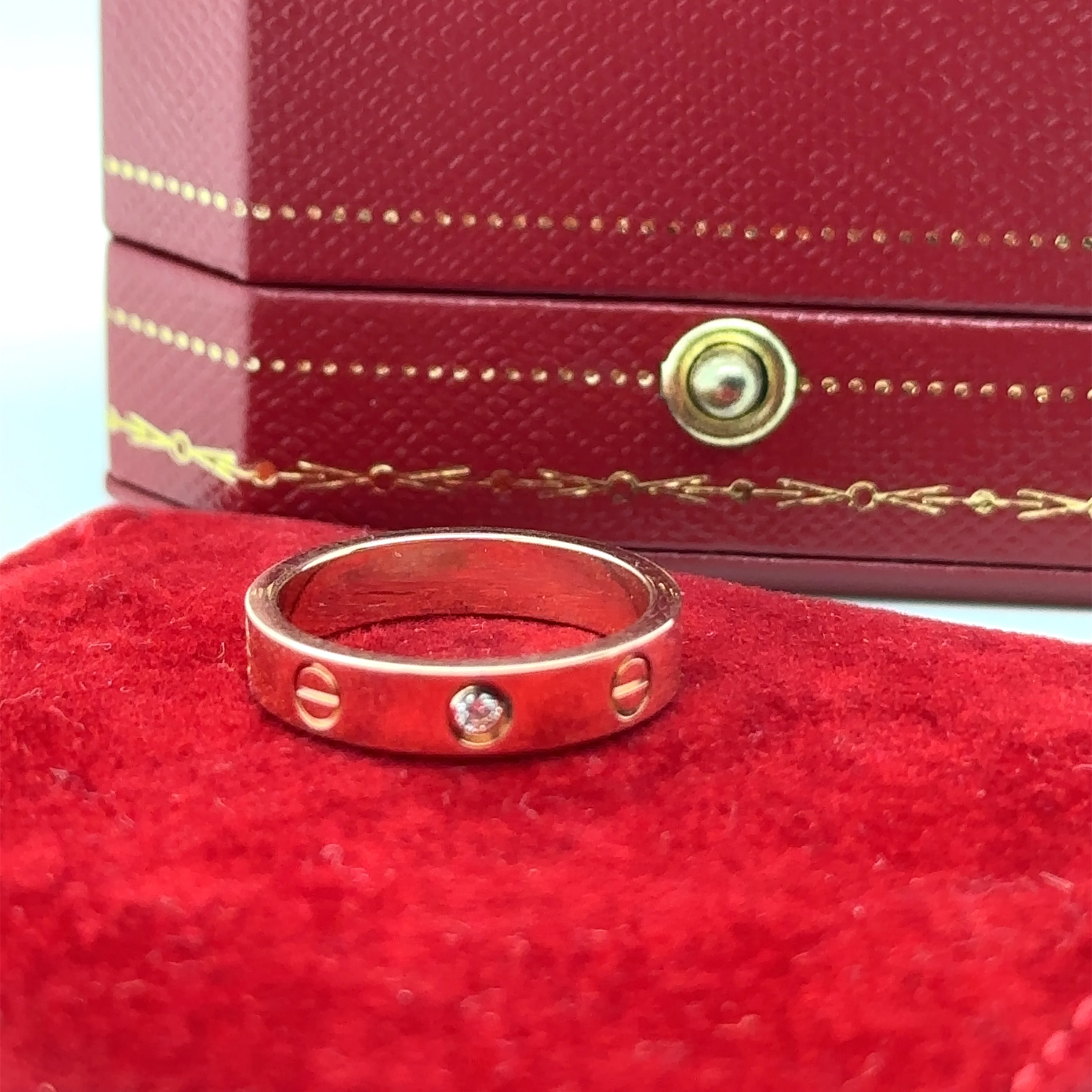Cartier Love Wedding Band 1 Diamond - Image 13