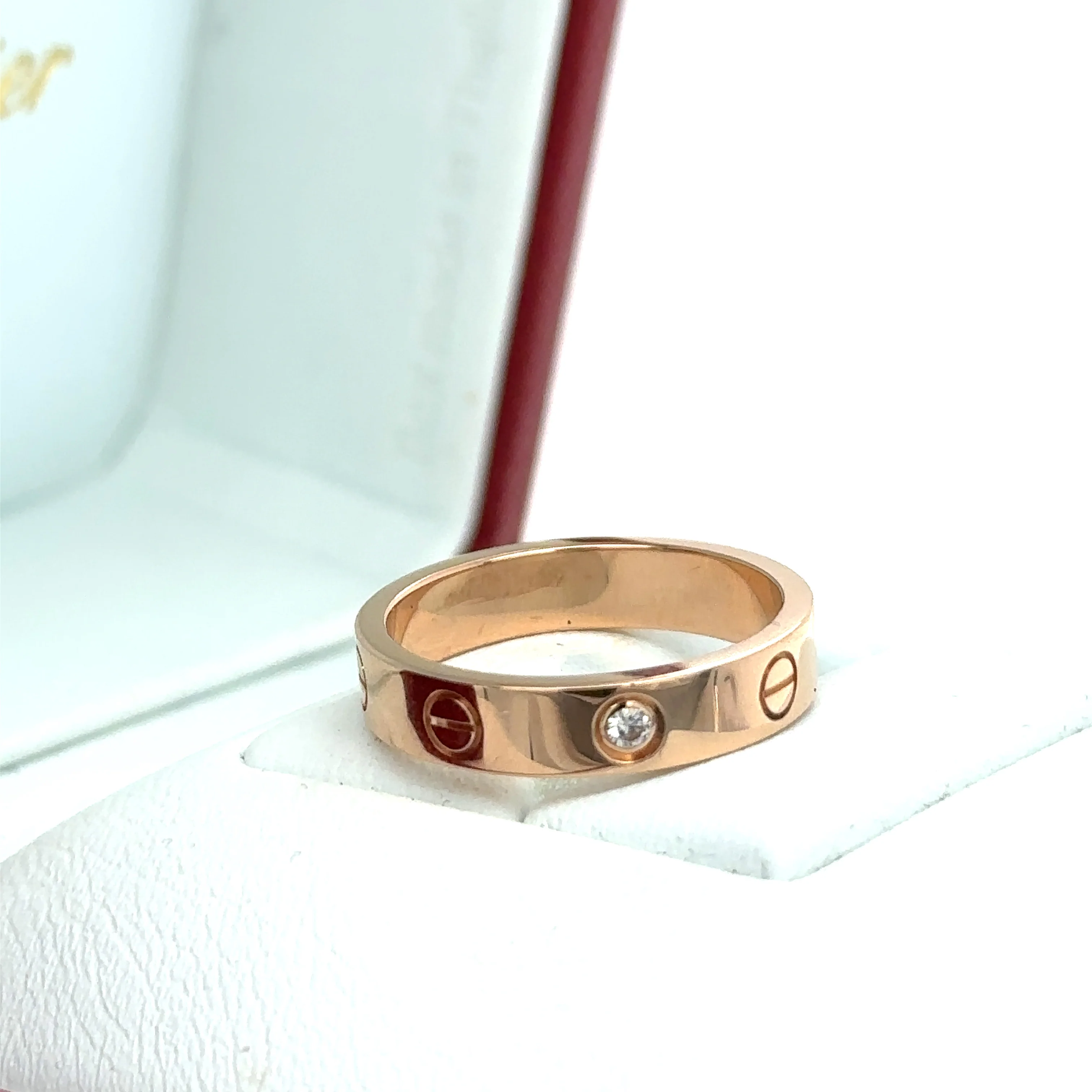Cartier Love Wedding Band 1 Diamond - Image 7